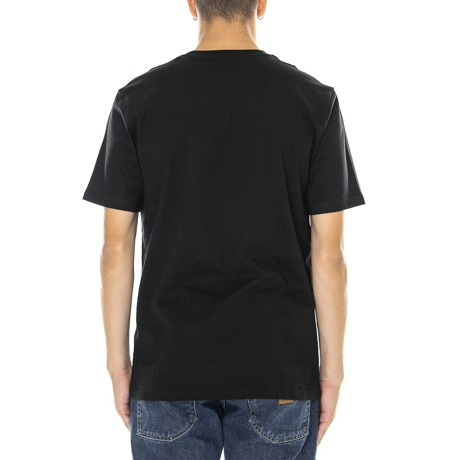 CARHARTT WIP S/S Base T-Shirt Black / White - Maglietta Girocollo Uomo Nera    