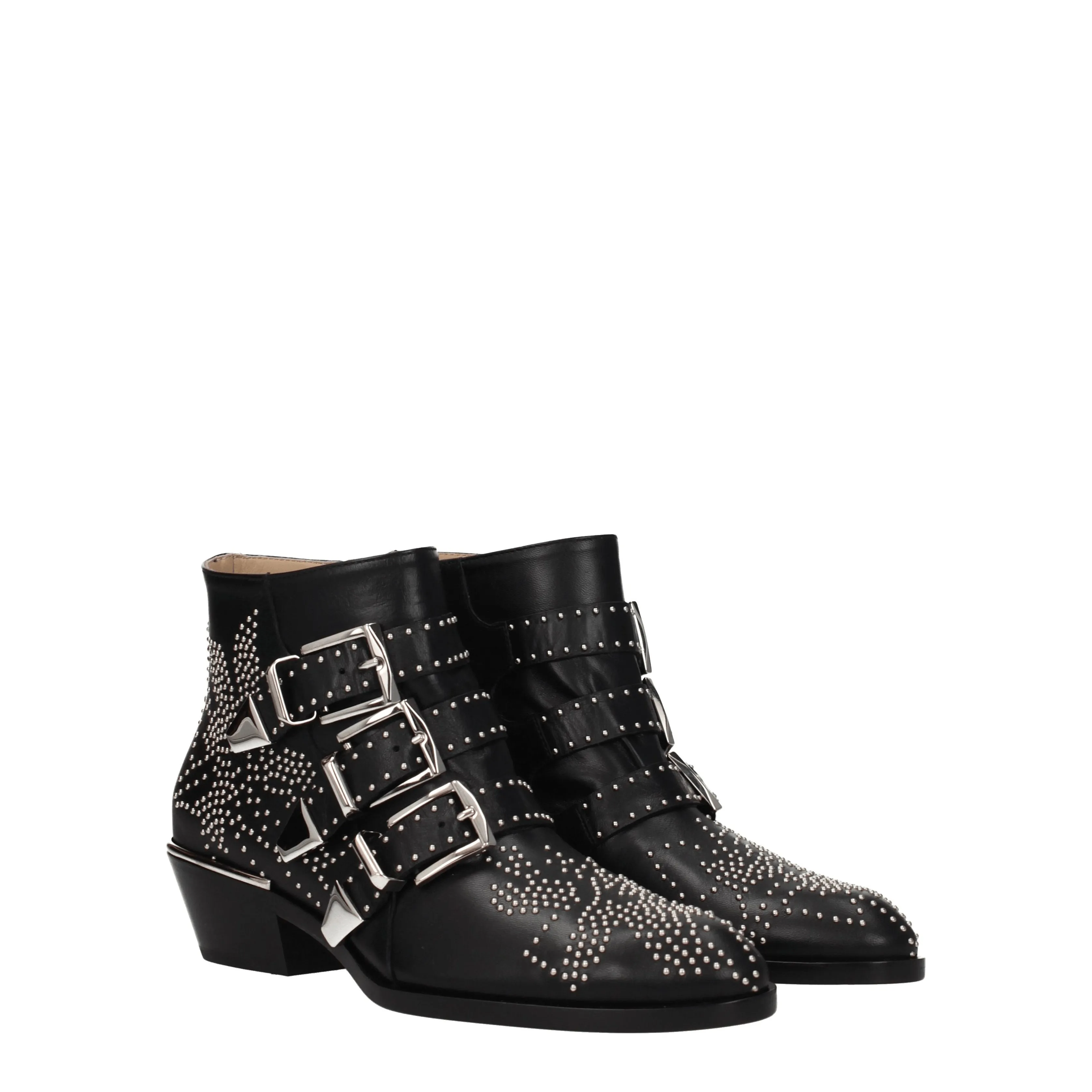 Chloé Stivaletti Donna Pelle Nero/Argento