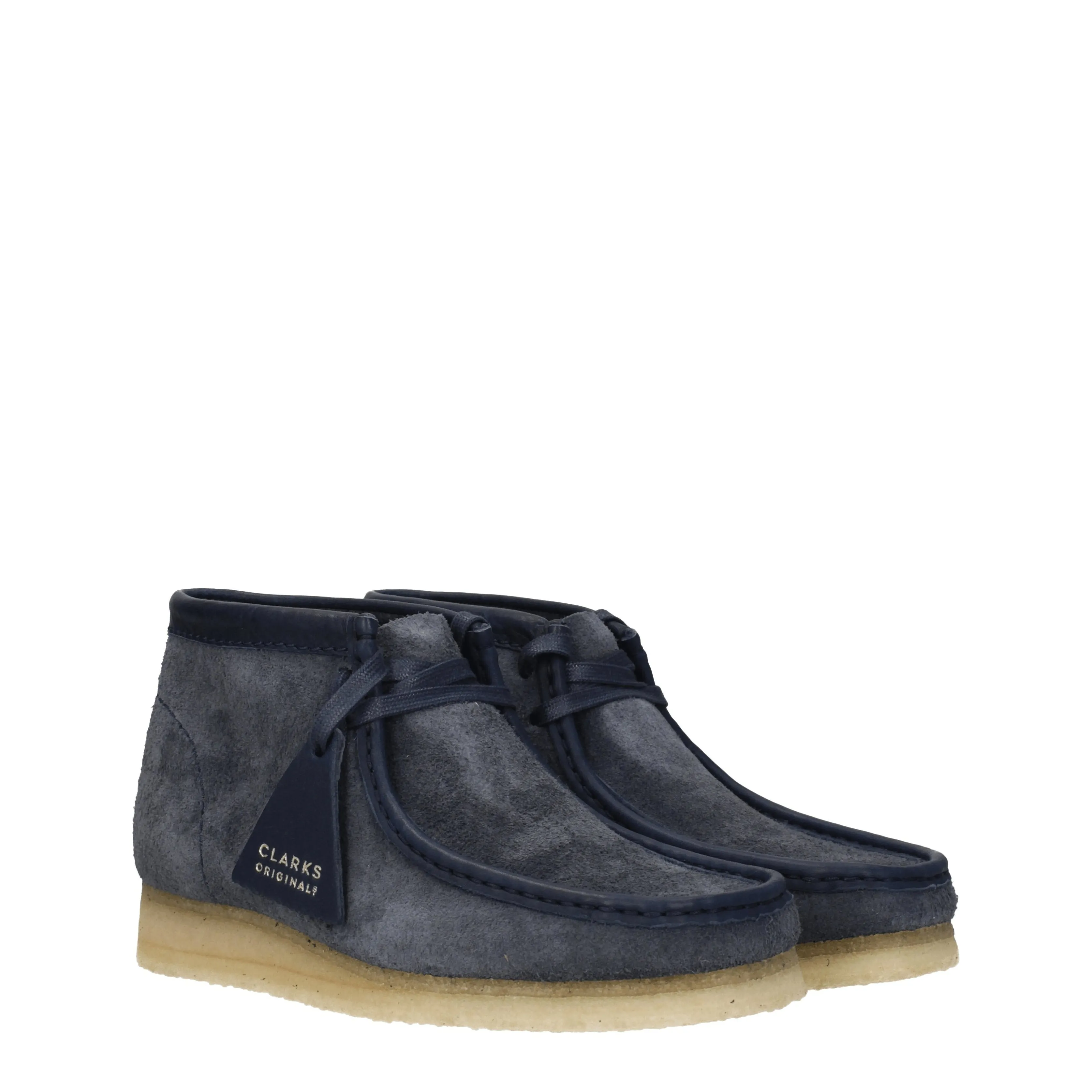Clarks Stivaletti Wallabee Uomo Camoscio Blu/Blu Navy