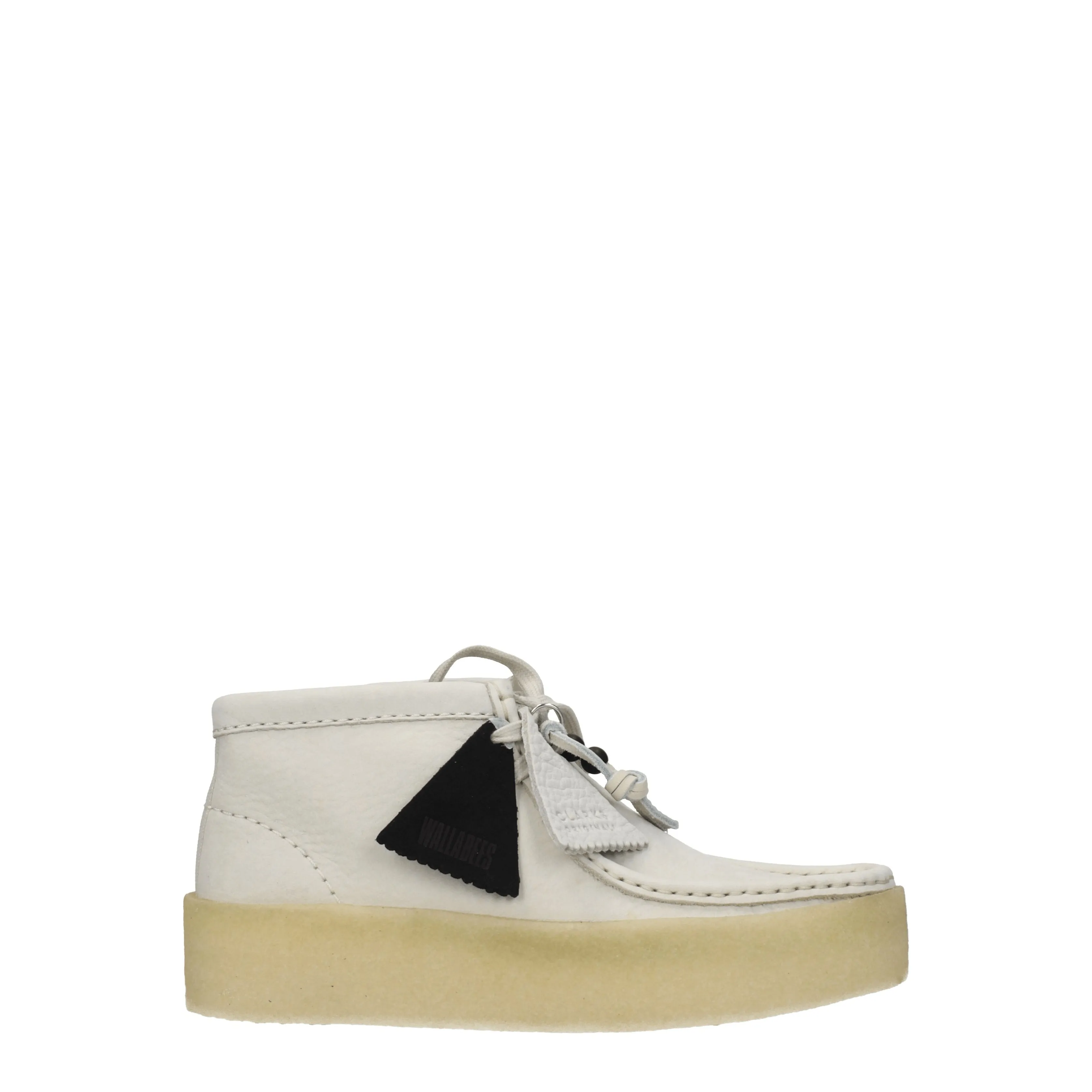 Clarks Stivaletti Wallabeecup Donna Camoscio Bianco/Bianco Sporco