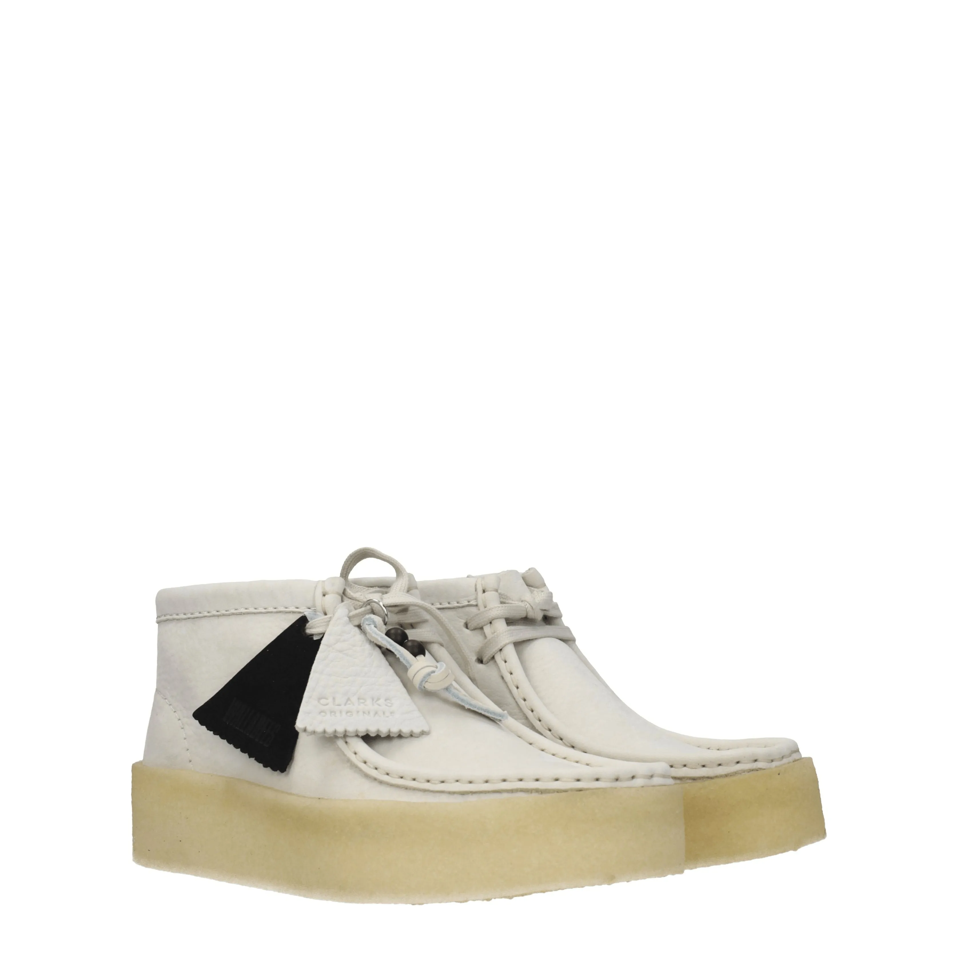 Clarks Stivaletti Wallabeecup Donna Camoscio Bianco/Bianco Sporco