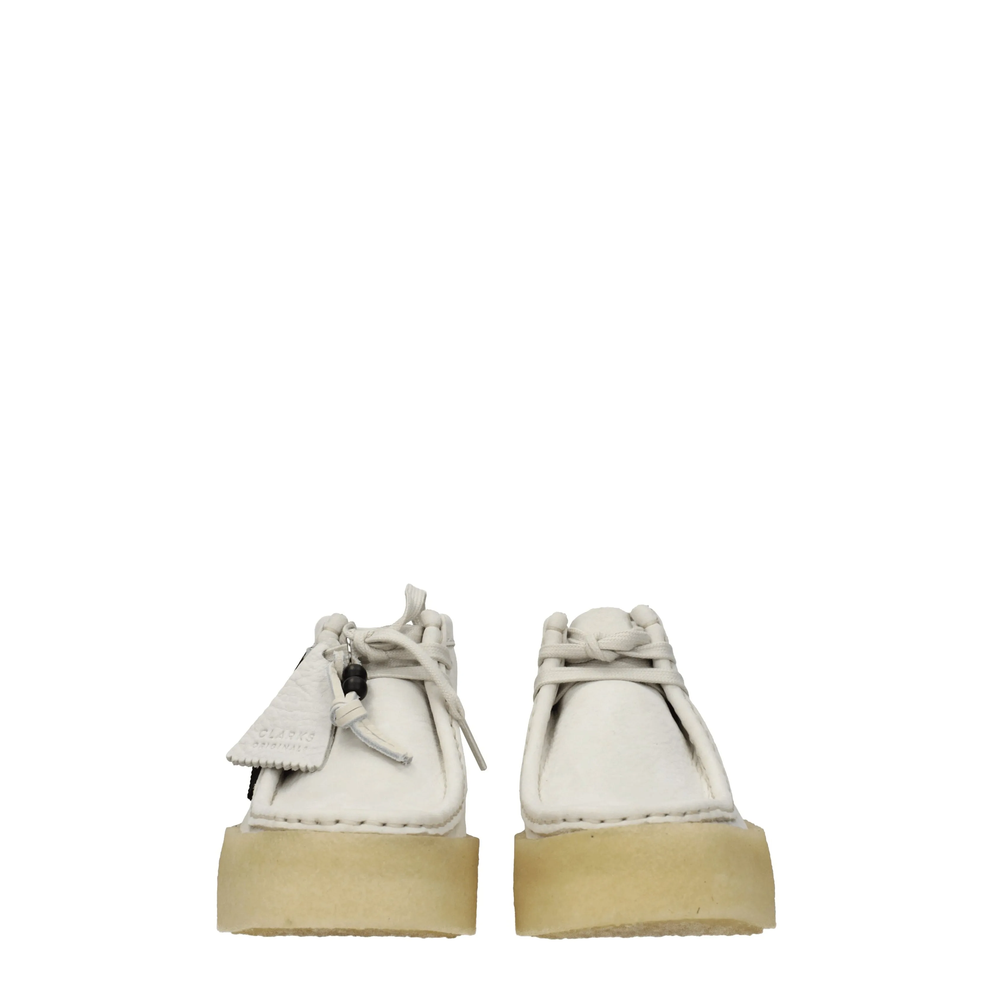 Clarks Stivaletti Wallabeecup Donna Camoscio Bianco/Bianco Sporco