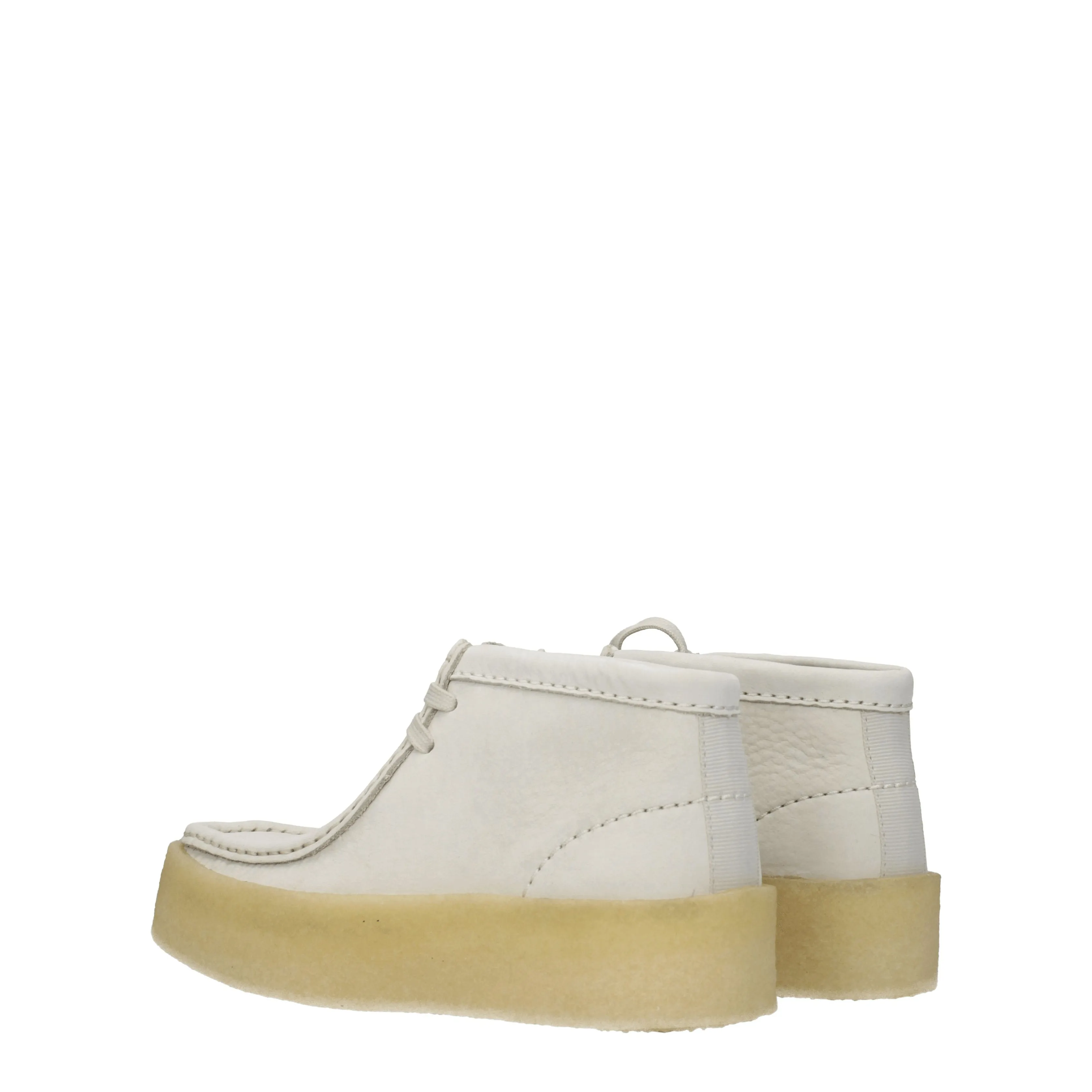 Clarks Stivaletti Wallabeecup Donna Camoscio Bianco/Bianco Sporco