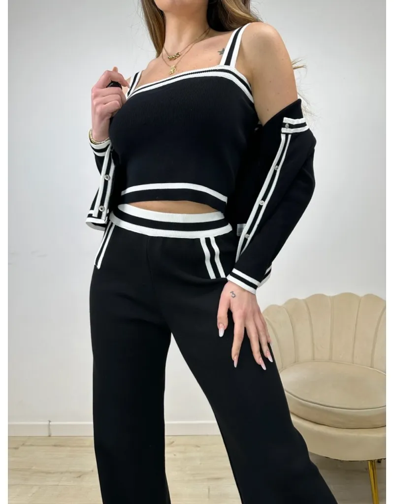 CO ORD SET 3 PEZZI SOFIA NERO
