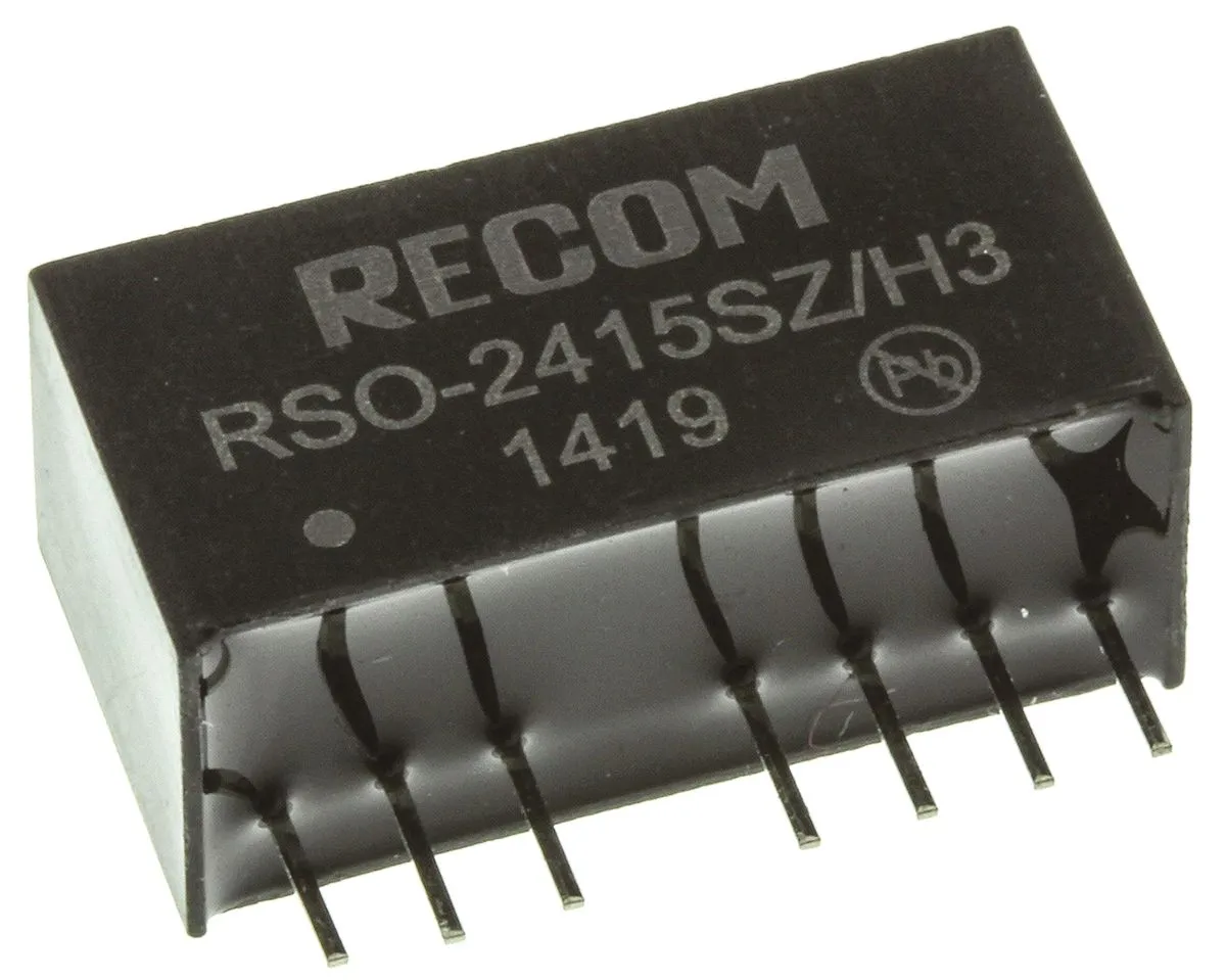 Convertitore c.c.-c.c. 1W, Vin 9 → 36 V c.c., Vout 15V cc, 3kV cc Sì