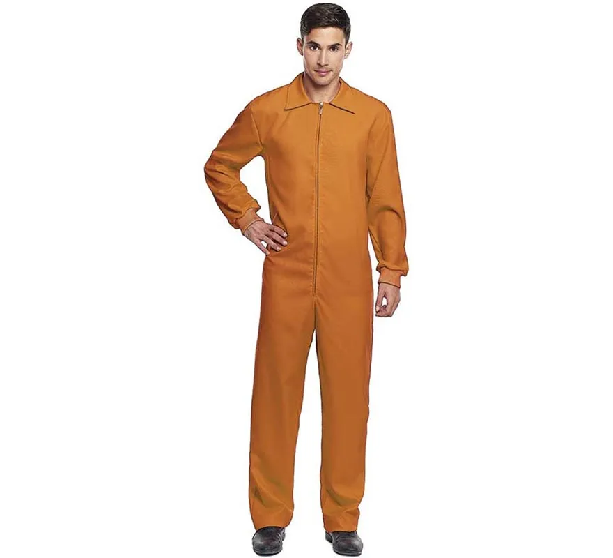 Costume da lavoratore arancione o tuta da uomo
