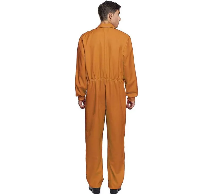 Costume da lavoratore arancione o tuta da uomo