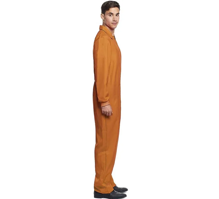 Costume da lavoratore arancione o tuta da uomo