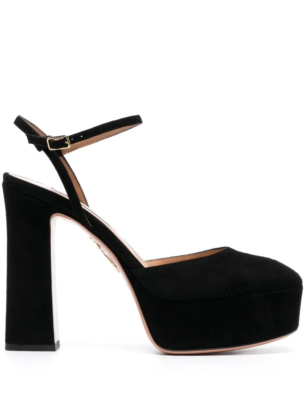 Decollete con plateau 130mm in nero - donna