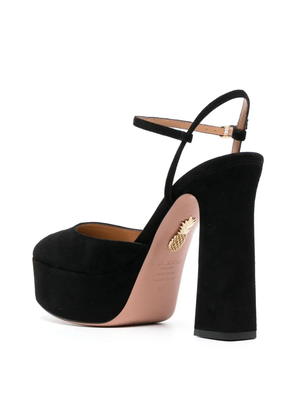 Decollete con plateau 130mm in nero - donna