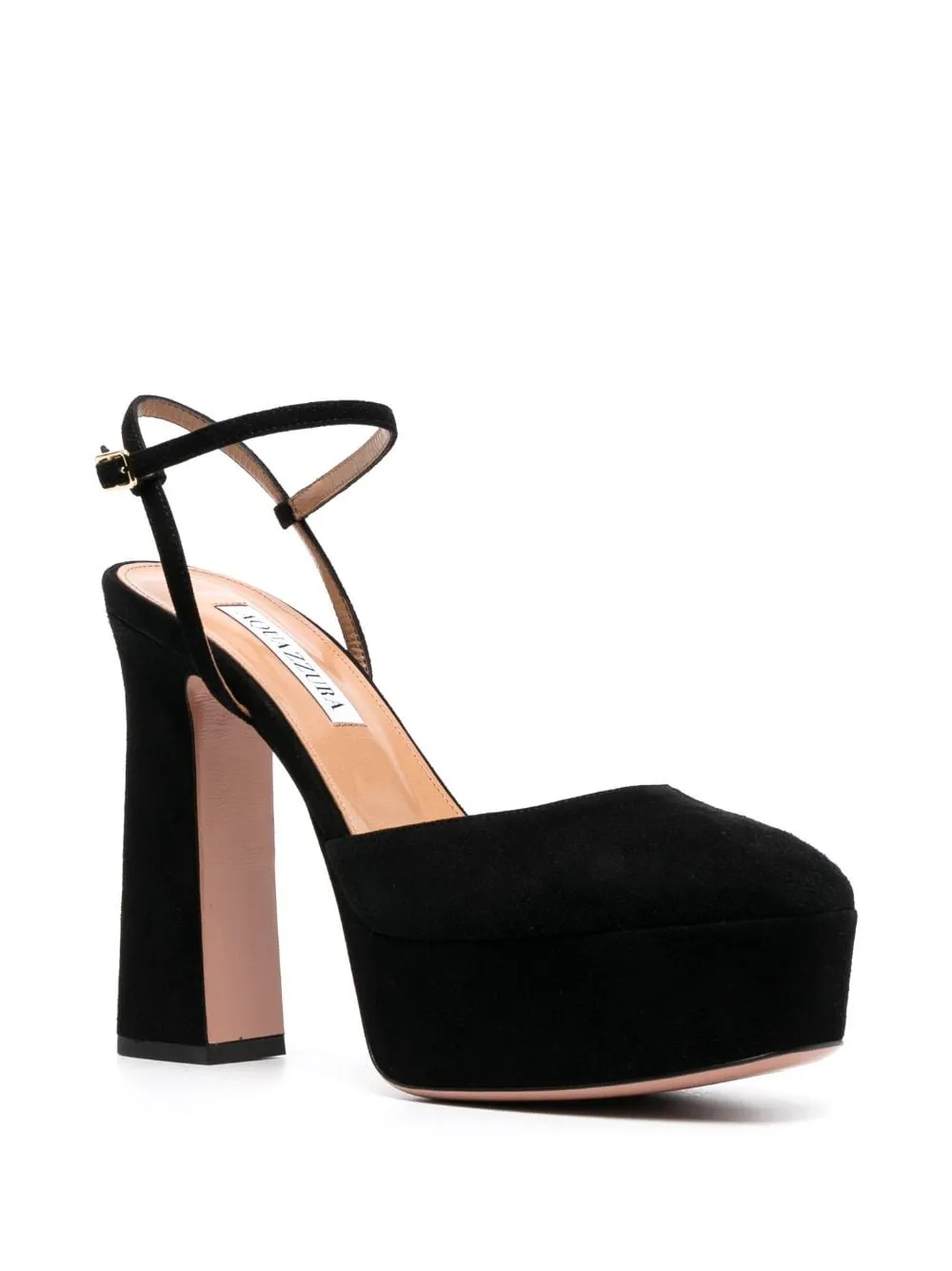 Decollete con plateau 130mm in nero - donna
