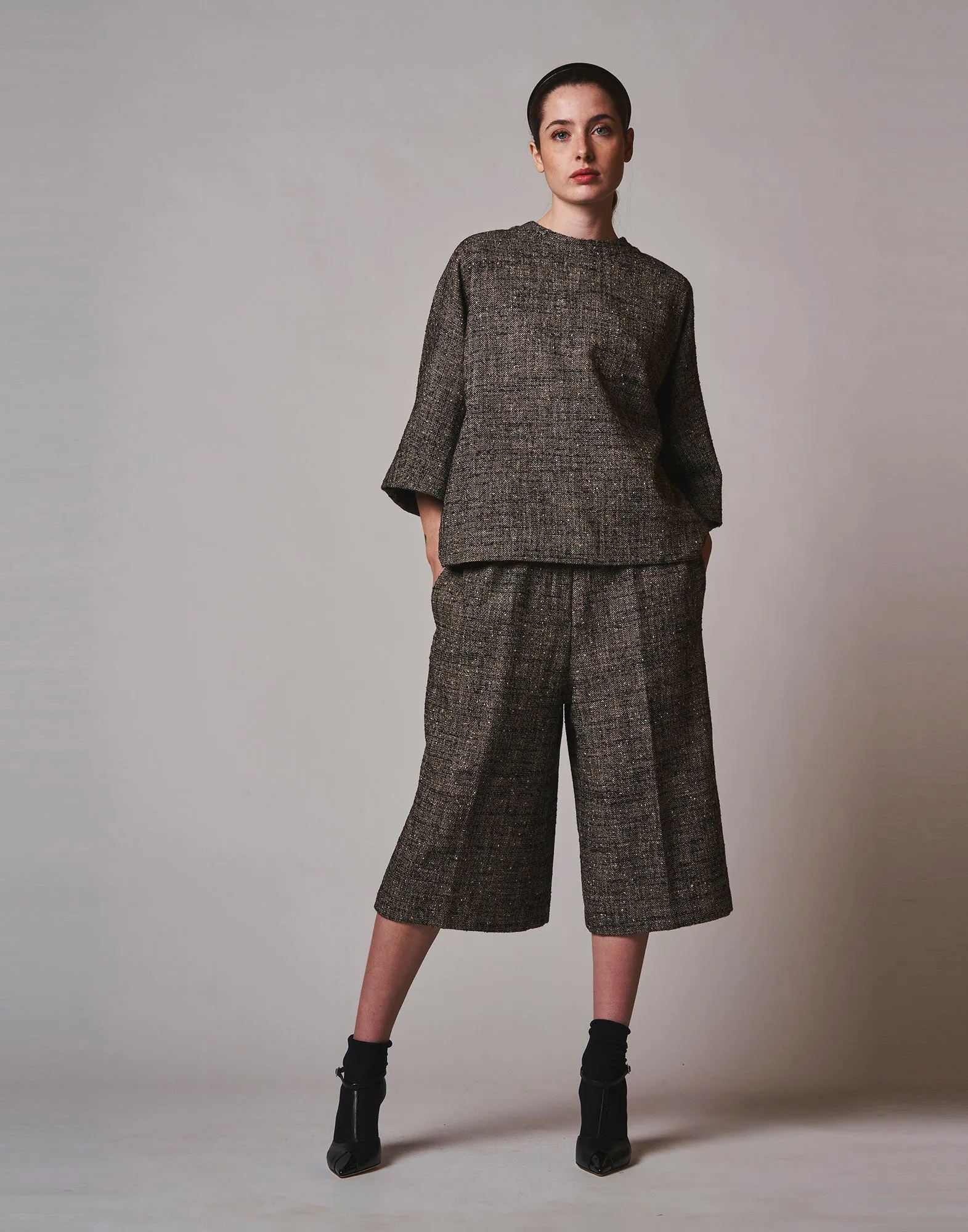DOUUOD Gonna Pantalone in Tweed