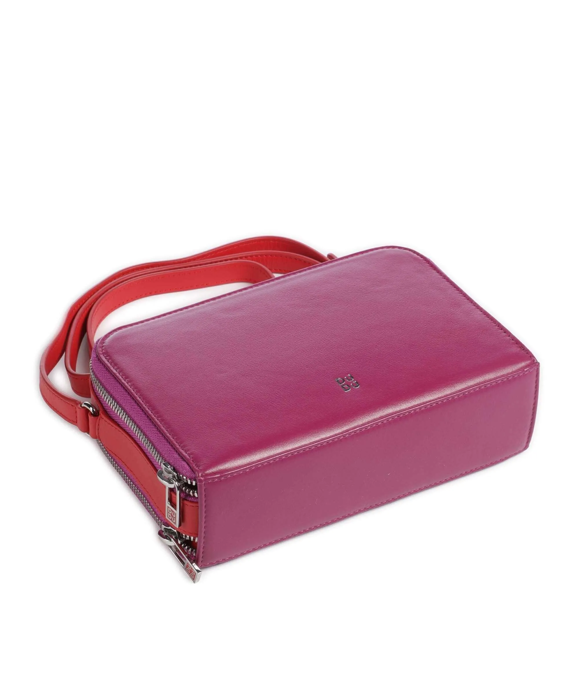  DuDu Bags Inés Borsa a tracolla pelle di vitello finemente grana fucsia  