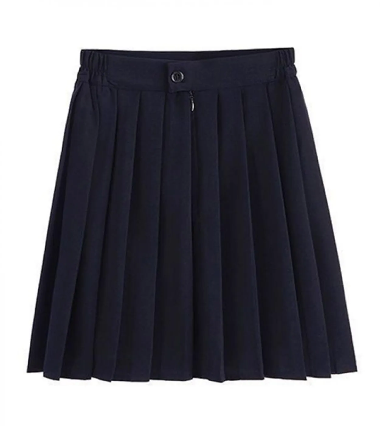 Elastico in vita Studente Ragazze Scuola Uniforme Gonna longuette da donna Gonna longuette da donna Gonna a pieghe femminile