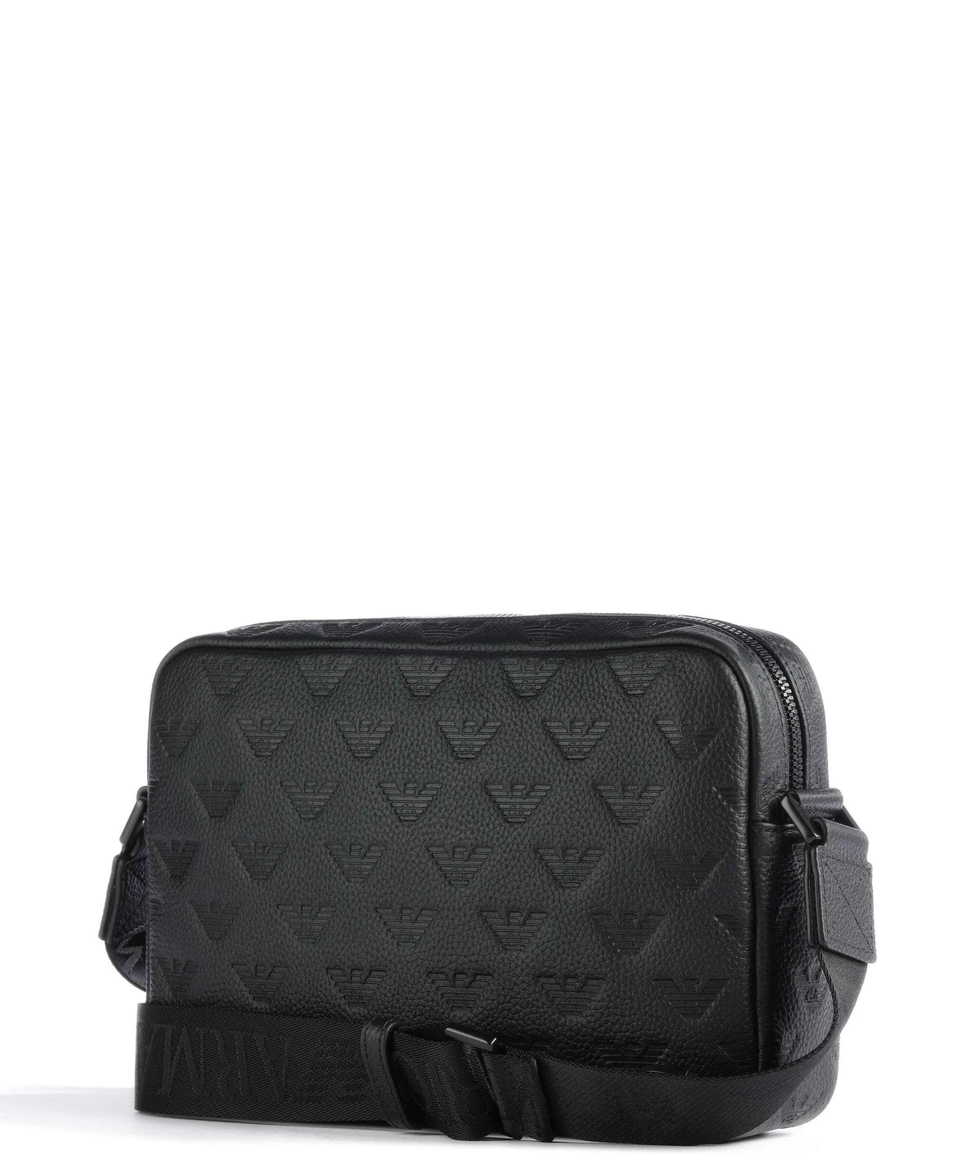  Emporio Armani New Minorca Borsa a tracolla pelle di vacchetta grana nero  