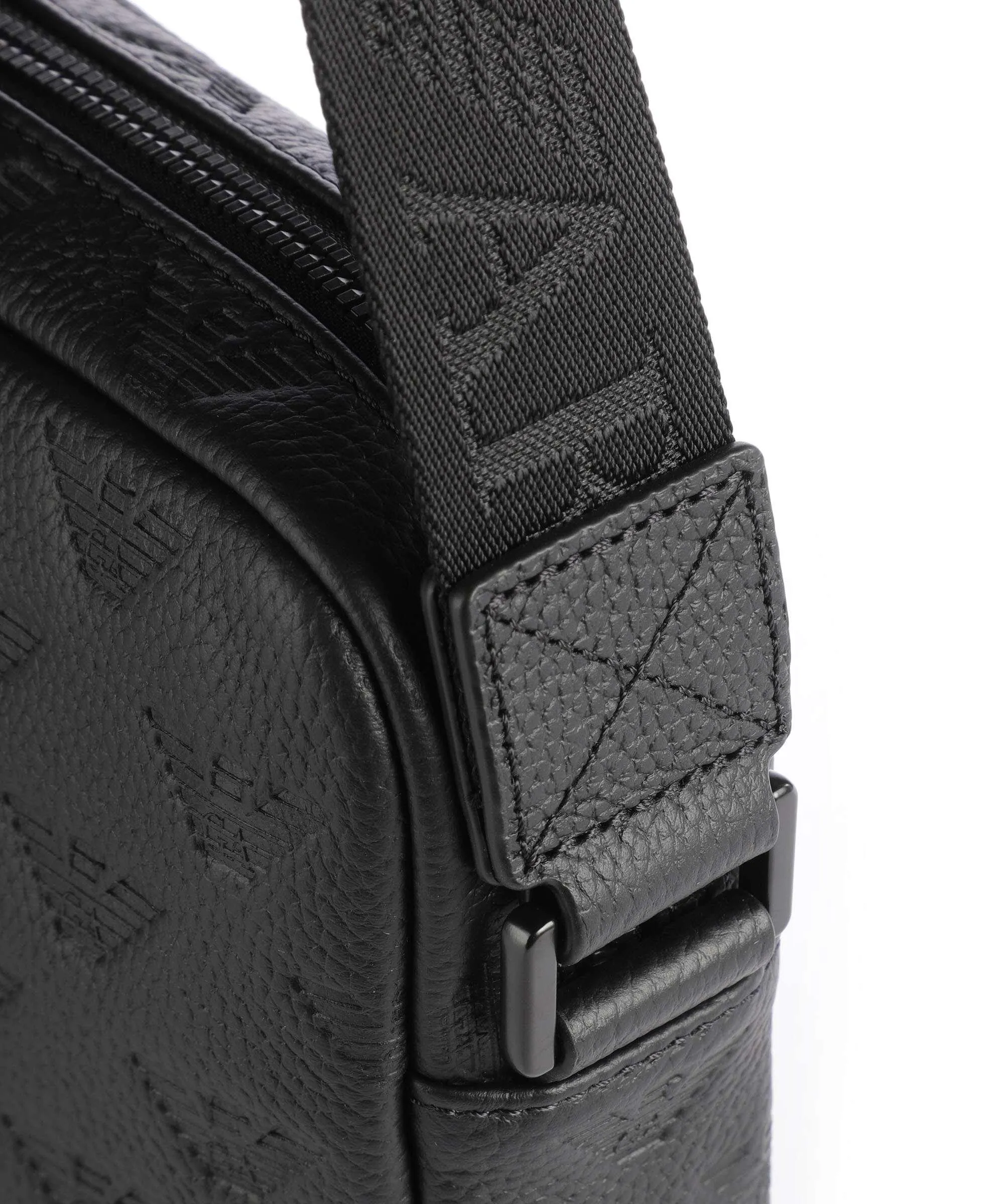  Emporio Armani New Minorca Borsa a tracolla pelle di vacchetta grana nero  