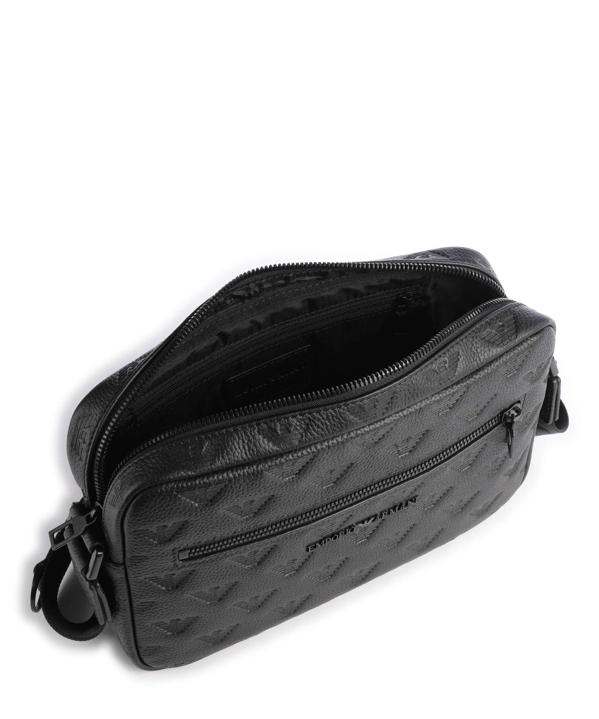  Emporio Armani New Minorca Borsa a tracolla pelle di vacchetta grana nero  