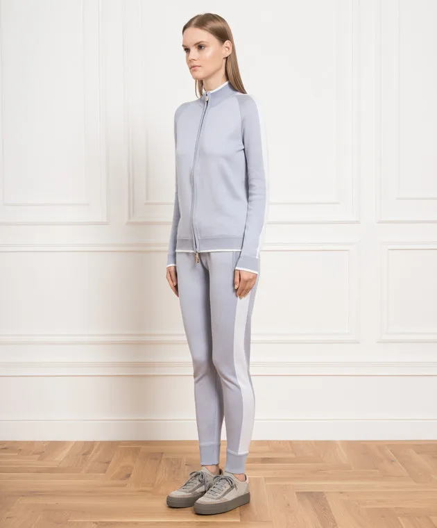 Enrico Mandelli Tuta azzurra con righe MAXIME4994