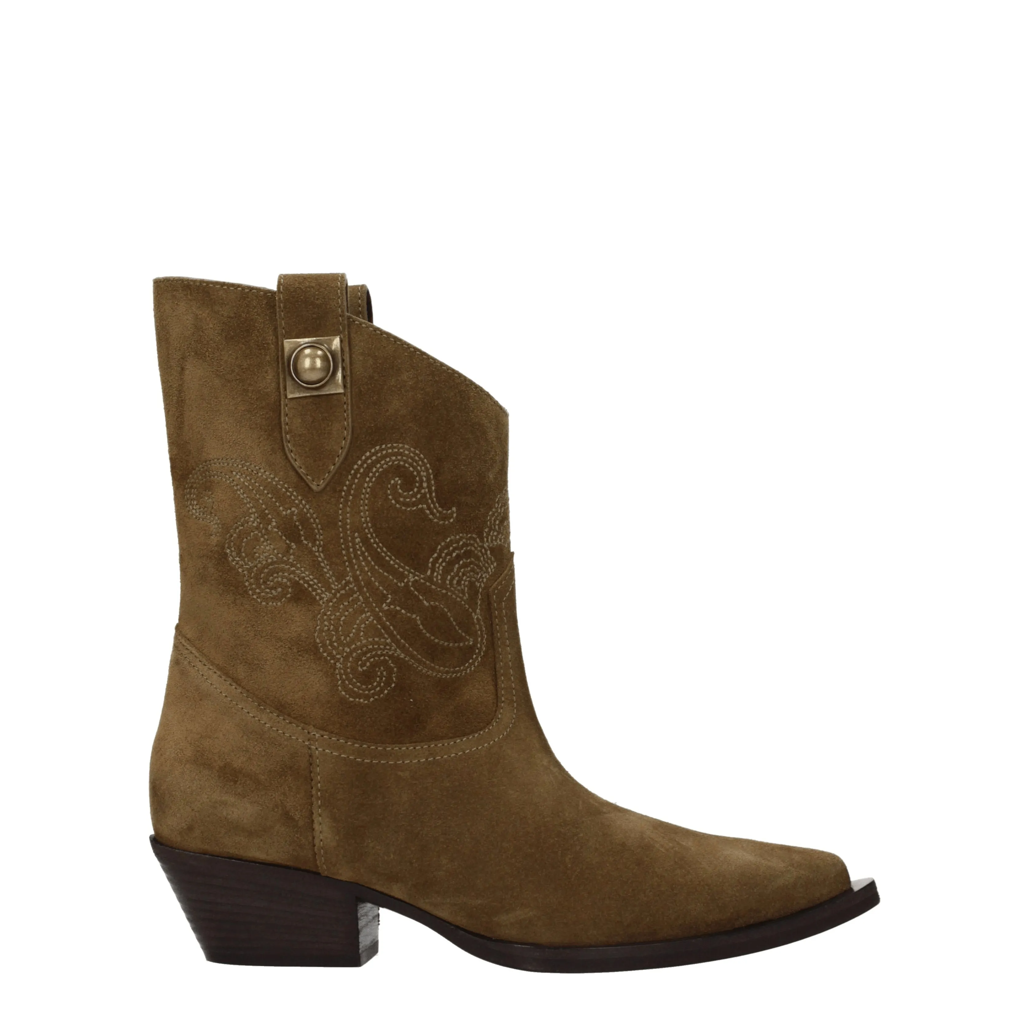 Etro Stivaletti Donna Camoscio Marrone/Rovere