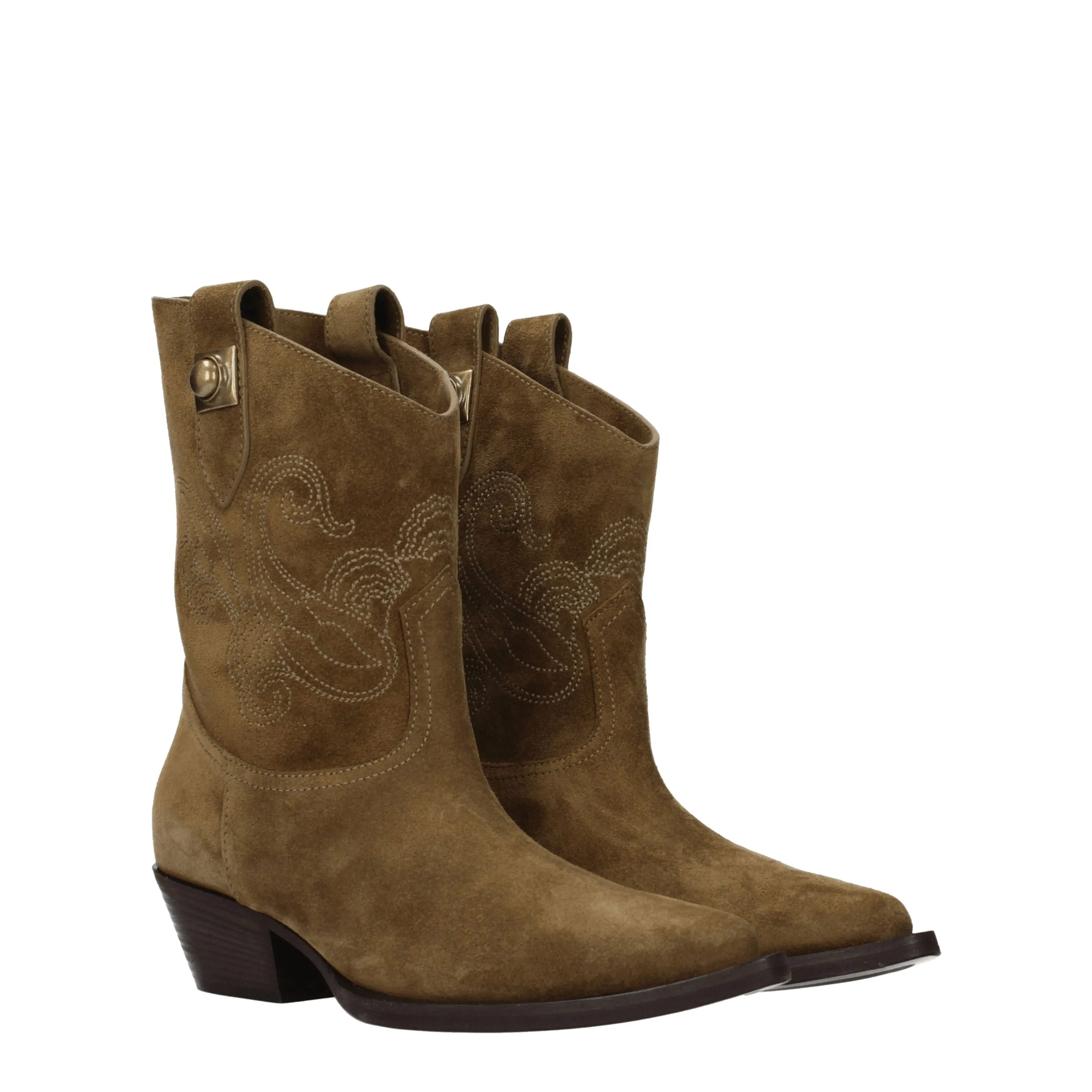 Etro Stivaletti Donna Camoscio Marrone/Rovere