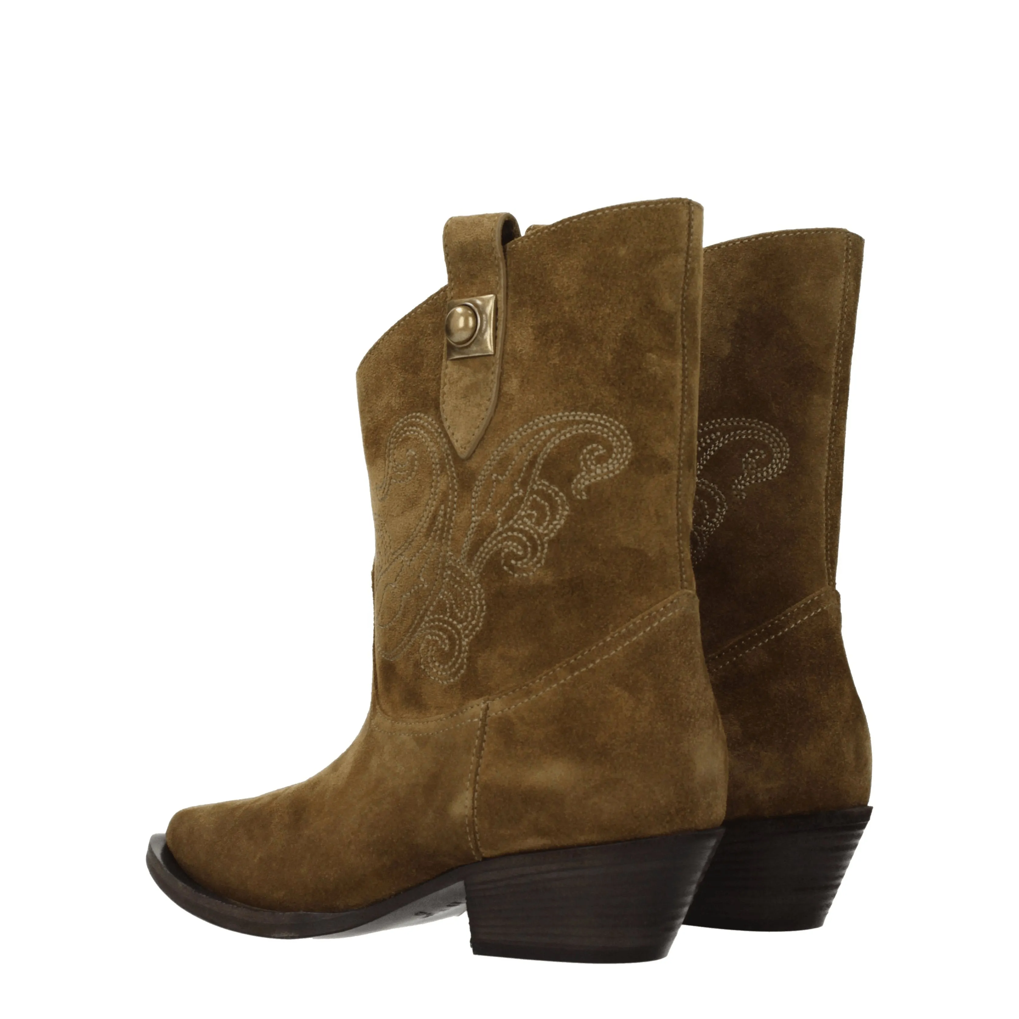 Etro Stivaletti Donna Camoscio Marrone/Rovere