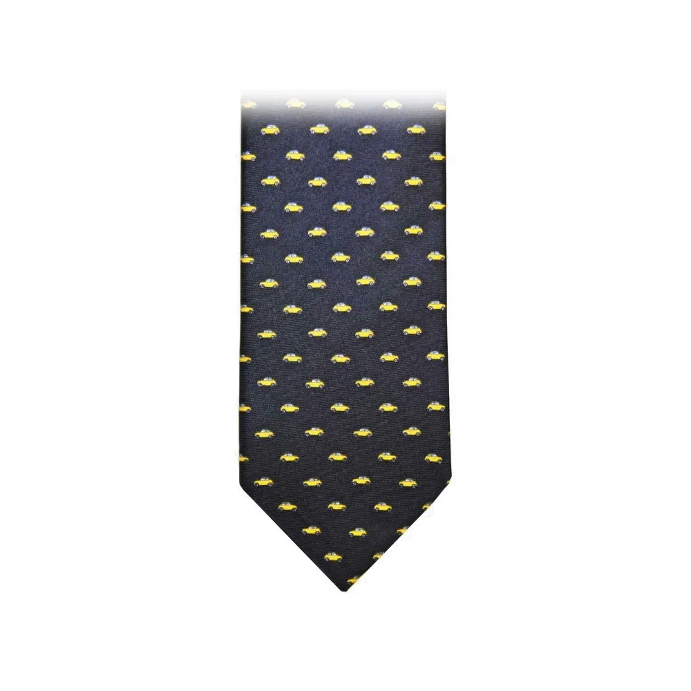 Fefè Napoli - Cravatta Seta Dandy 500 Blu - Cravatte - Handmade in Italy - Luxury Exclusive Collection