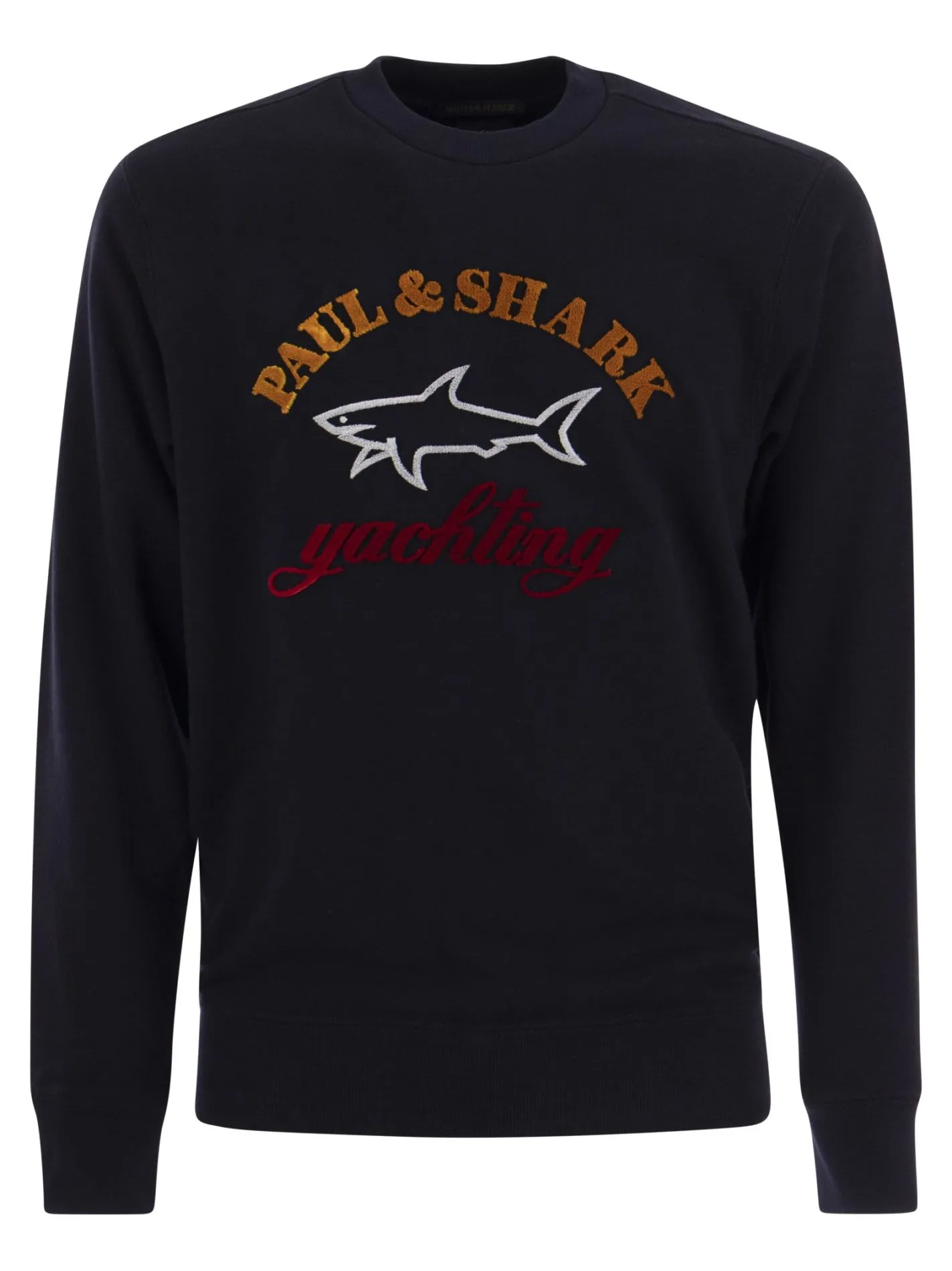 Felpa girocollo in cotone con logo