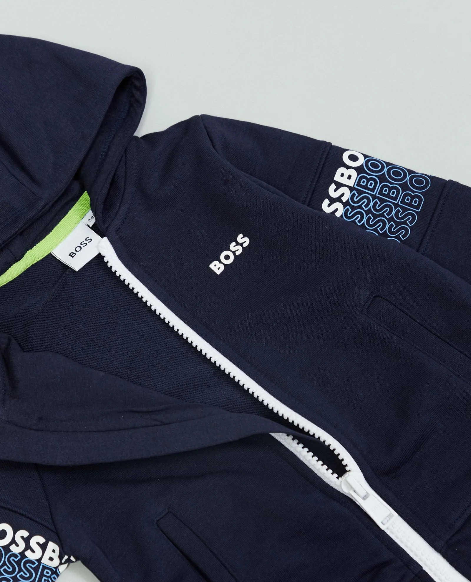 Felpa regular fit con zip e maniche logate