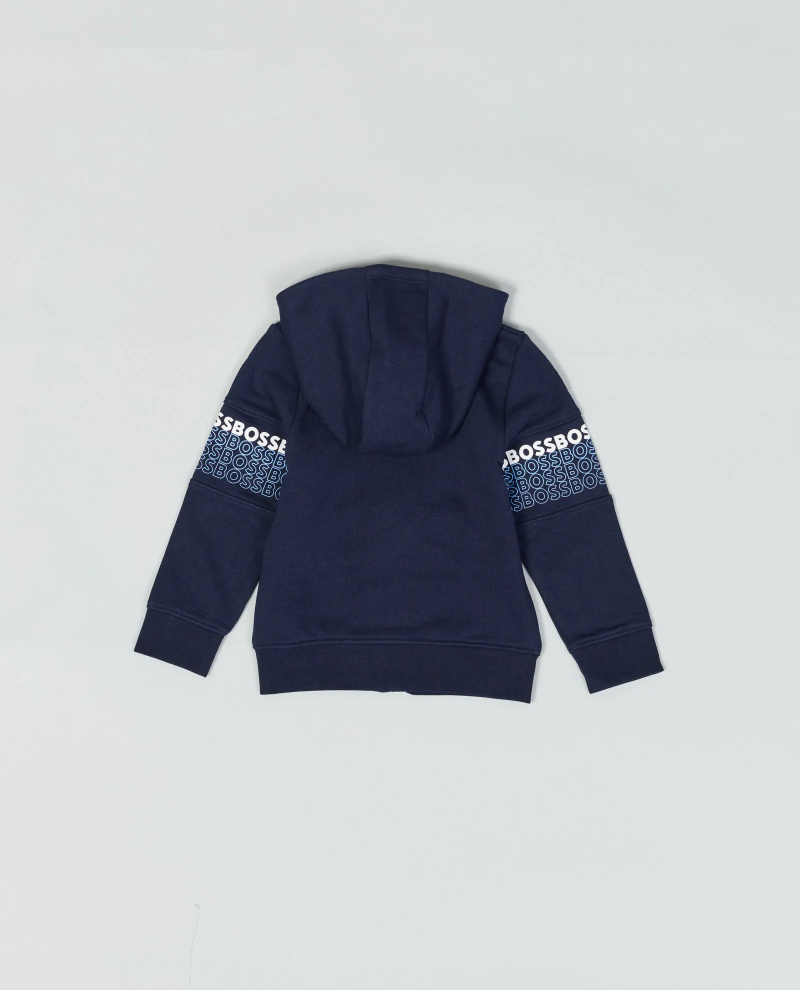 Felpa regular fit con zip e maniche logate