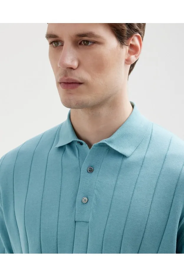   Filippo De Laurentiis     Filippo De Laurentiis Polo a coste crepe cotton    