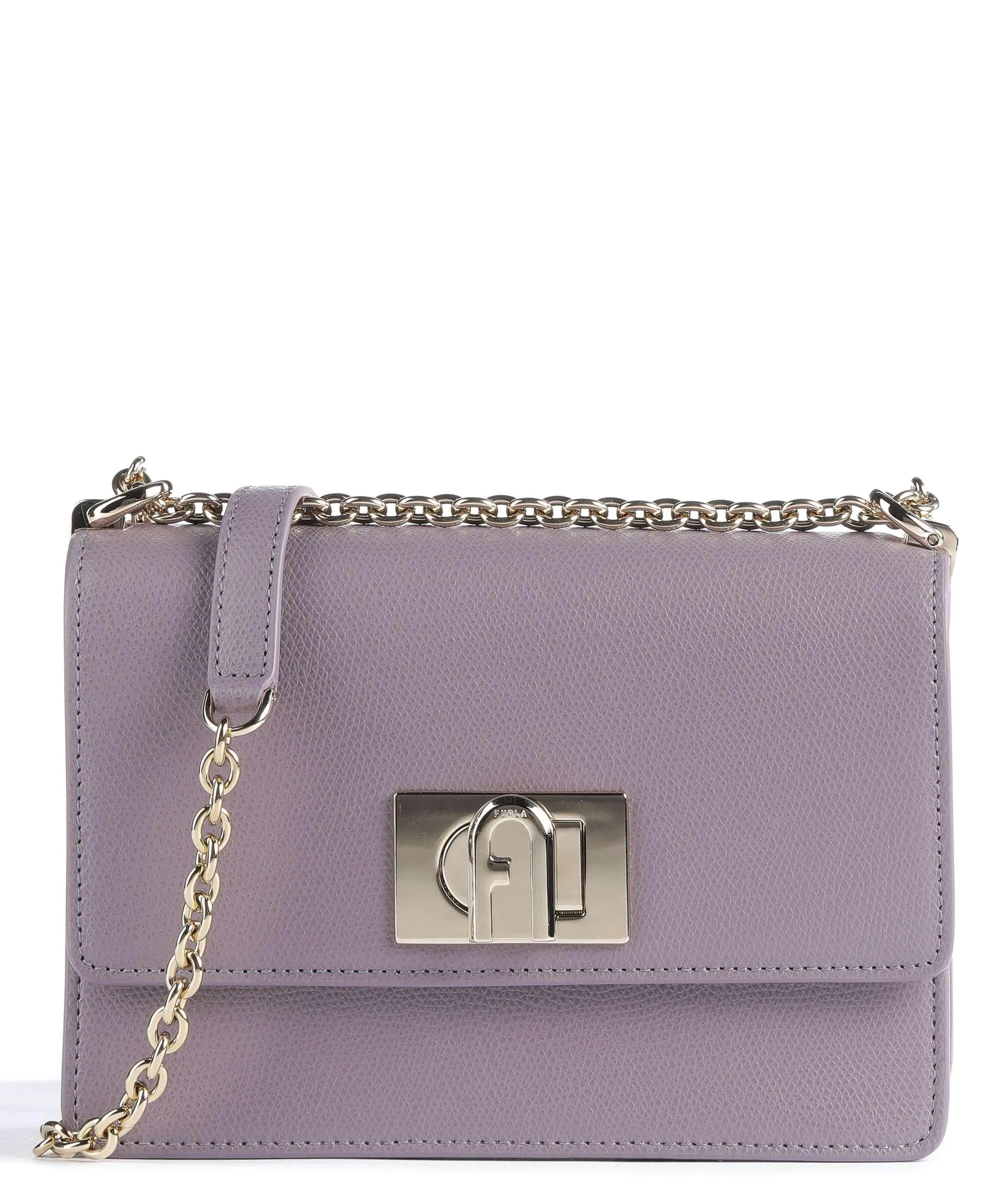  Furla 1927 Mini Borsa a spalla pelle di vacchetta grana viola  