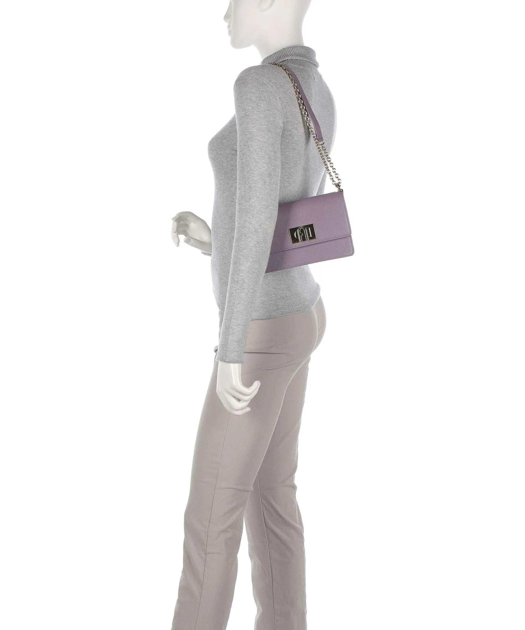  Furla 1927 Mini Borsa a spalla pelle di vacchetta grana viola  