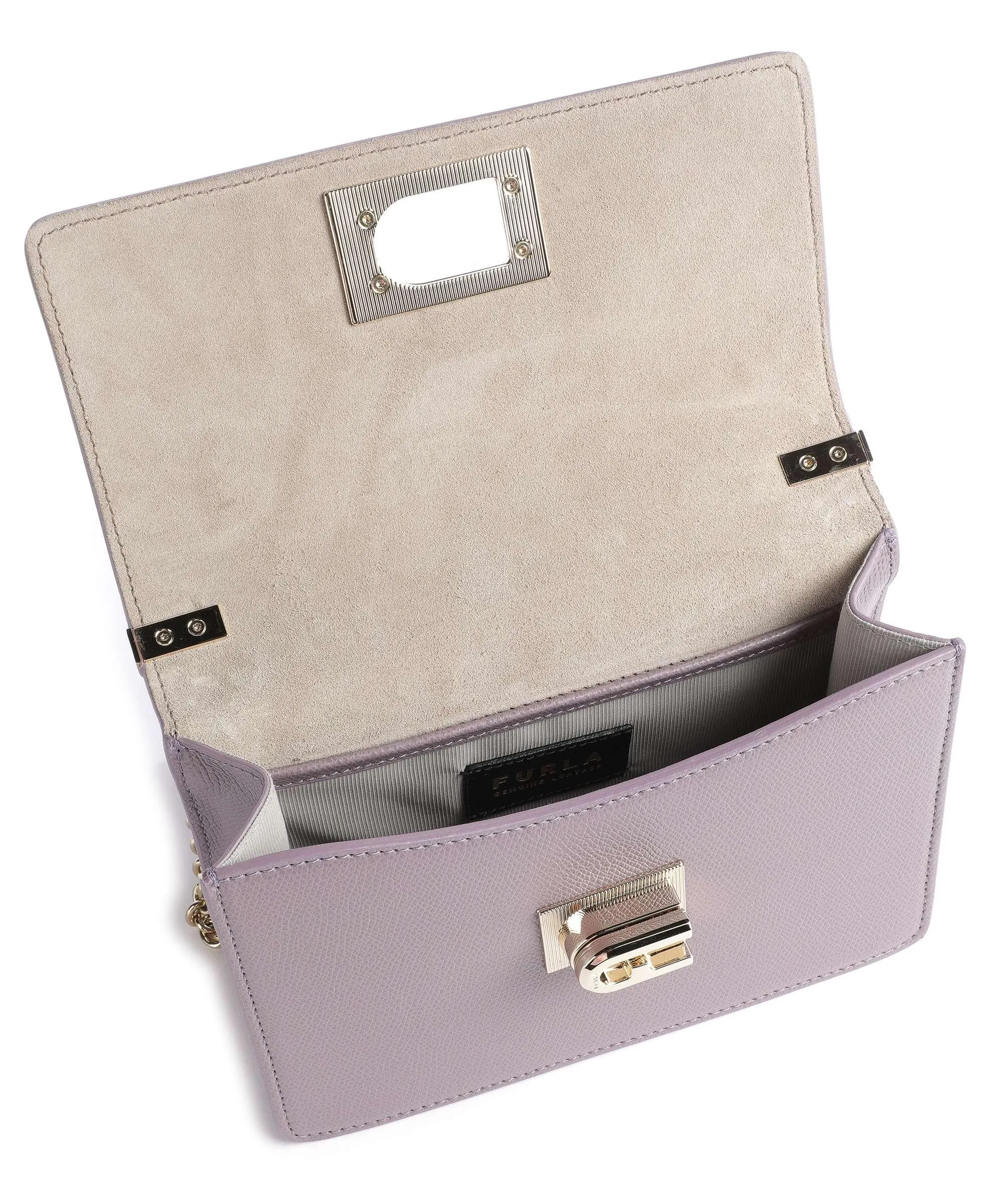  Furla 1927 Mini Borsa a spalla pelle di vacchetta grana viola  