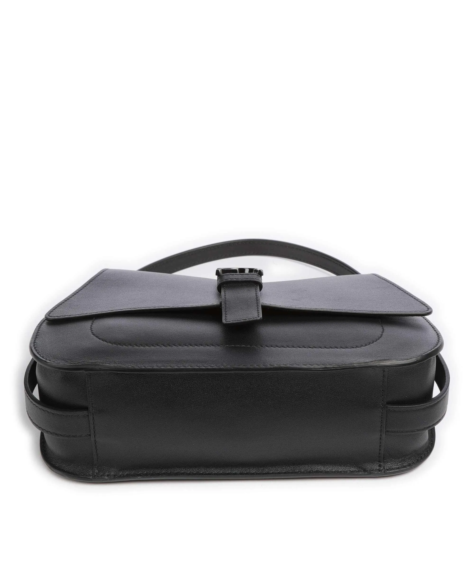  Furla Flow M Borsa a mano pelle a grana fine nero  