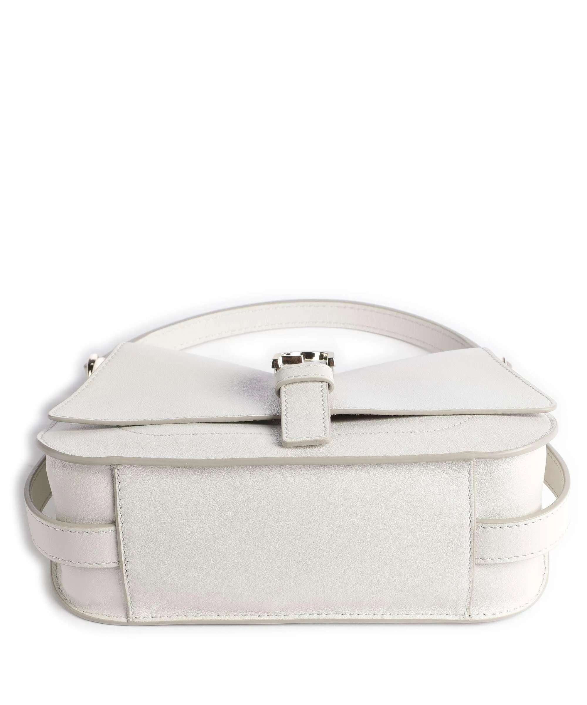  Furla Flow Mini Borsa a mano pelle a grana fine avorio  