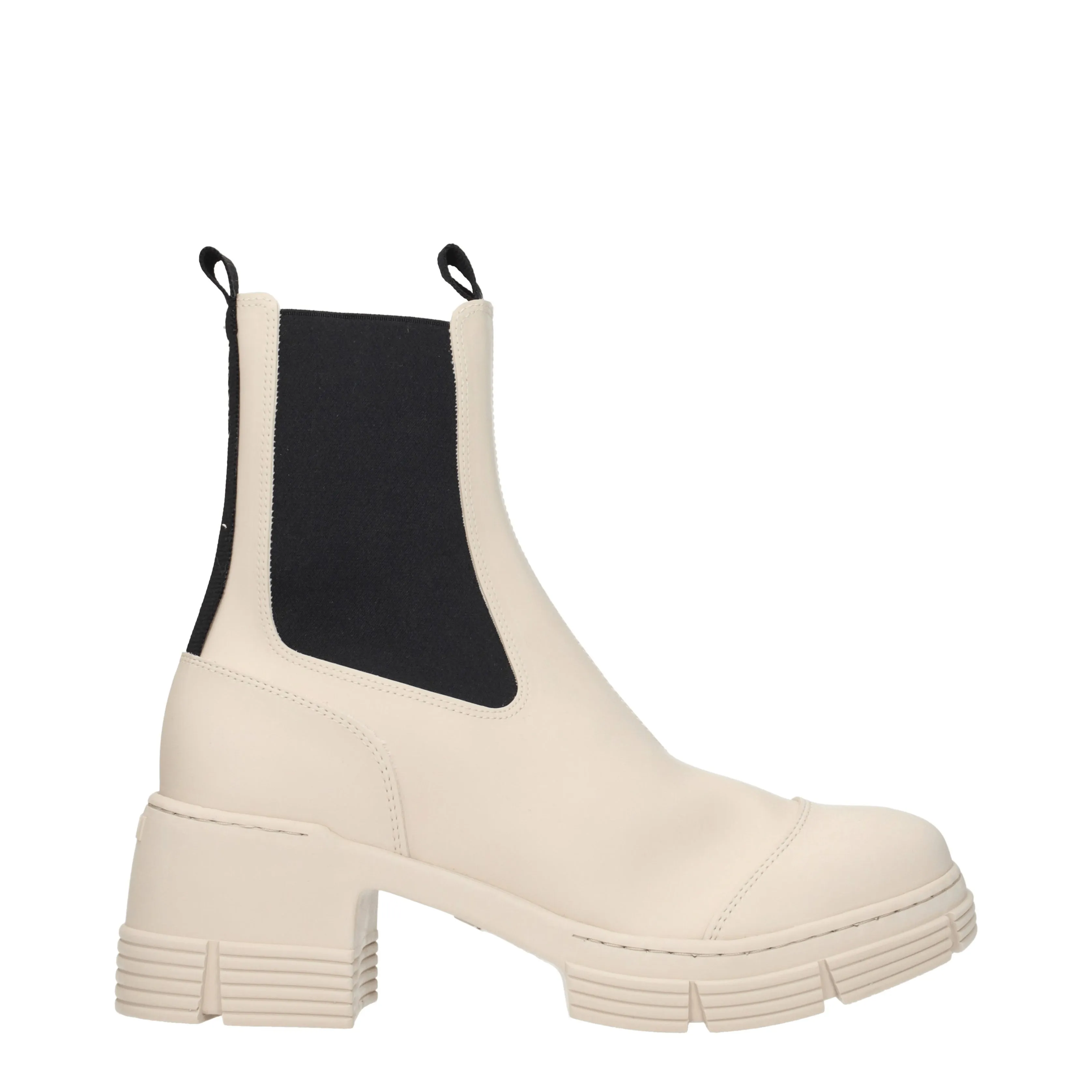 Ganni Stivaletti Donna Gomma Grigio/Ostrica