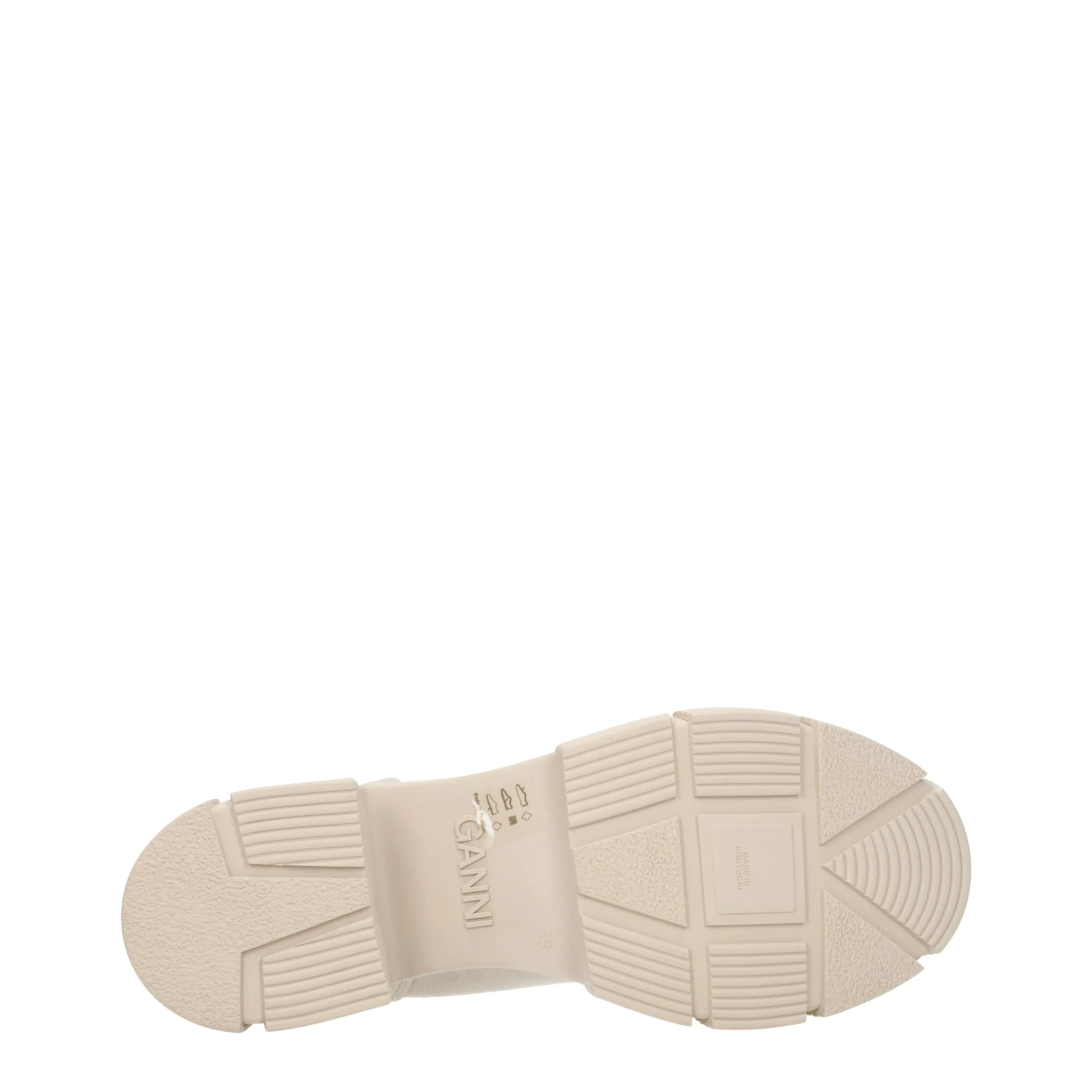 Ganni Stivaletti Donna Gomma Grigio/Ostrica