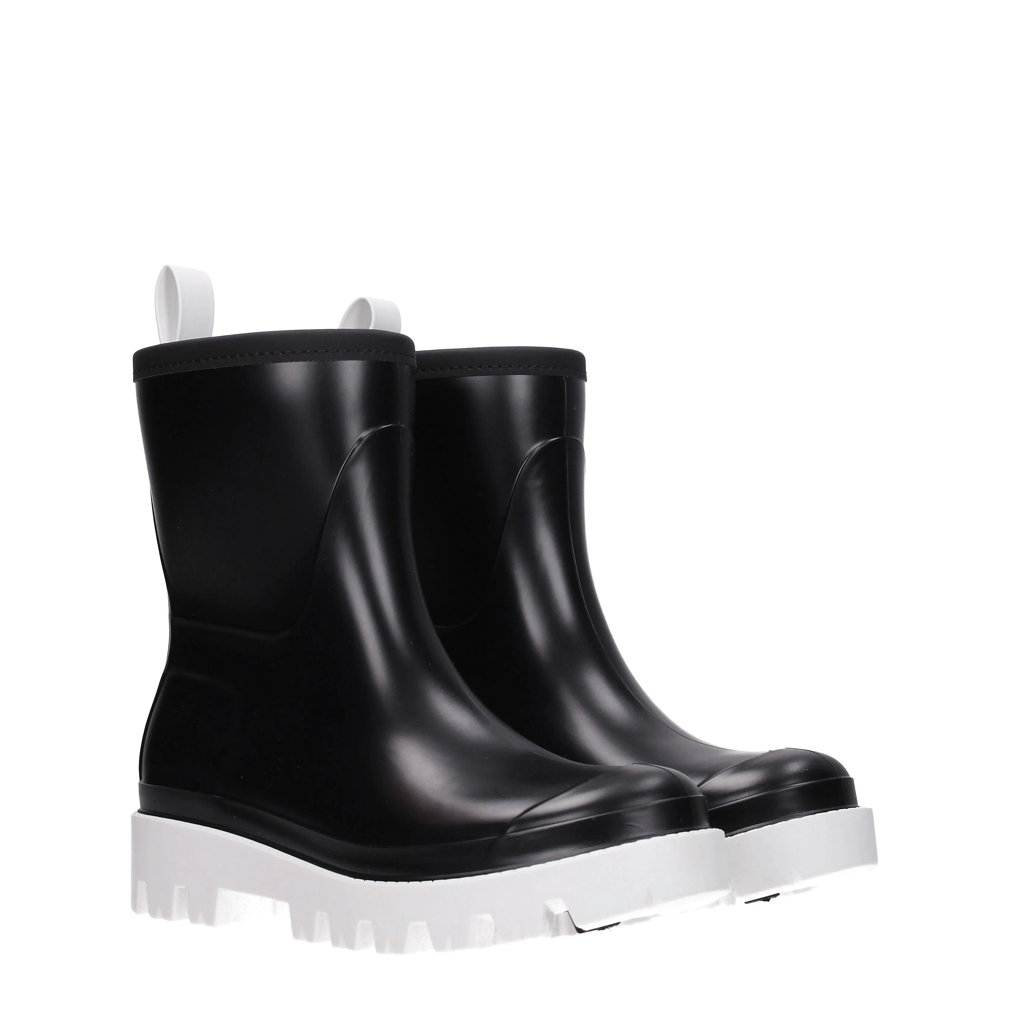 Gia Borghini Stivaletti Couture Donna Gomma Nero/Bianco