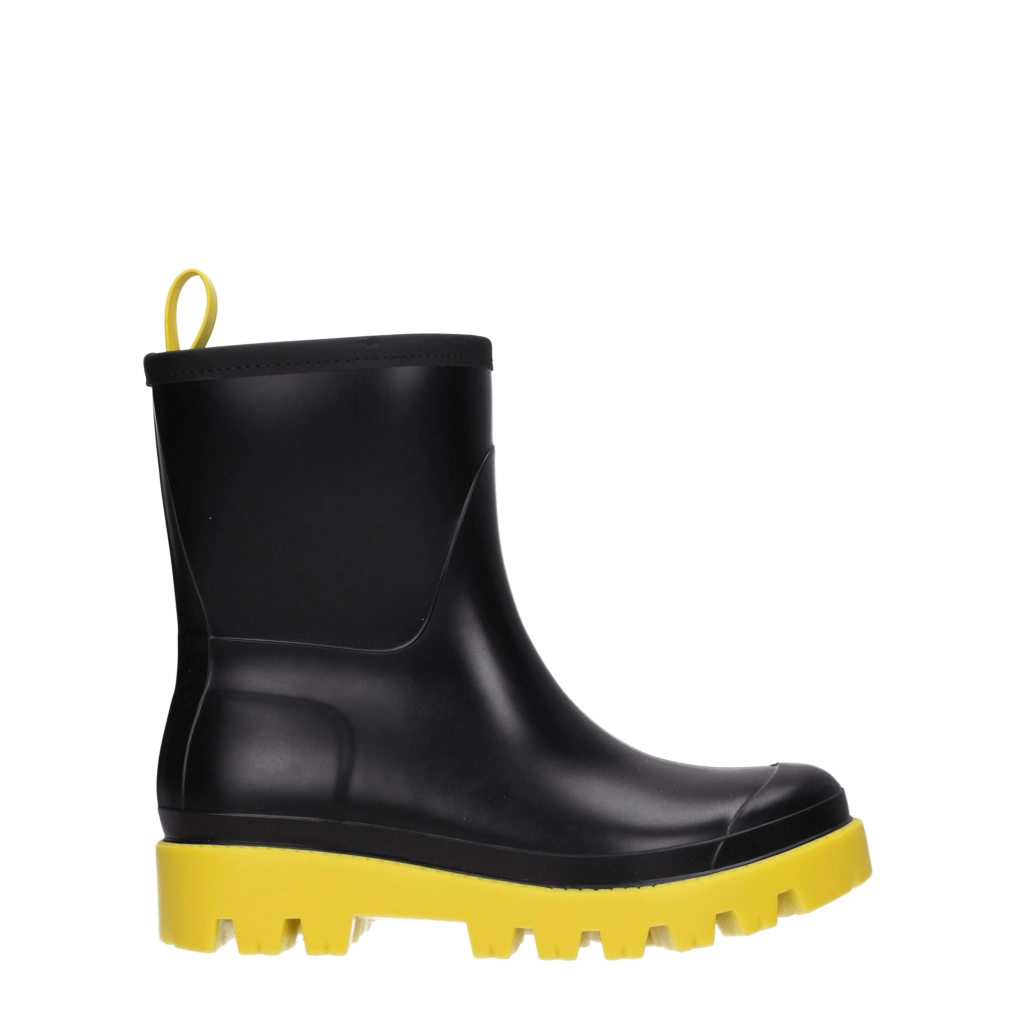 Gia Borghini Stivaletti Couture Donna Gomma Nero/Giallo