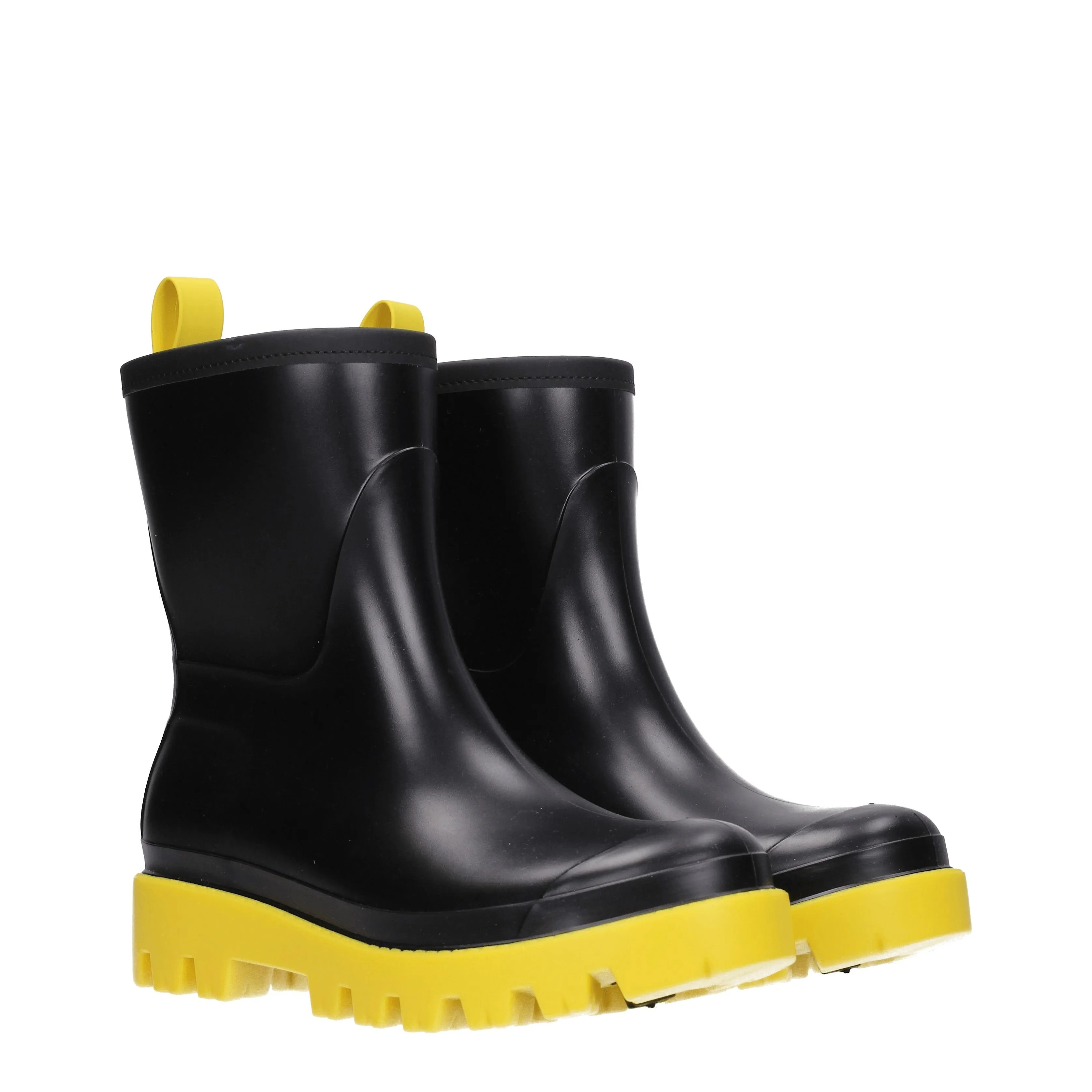 Gia Borghini Stivaletti Couture Donna Gomma Nero/Giallo