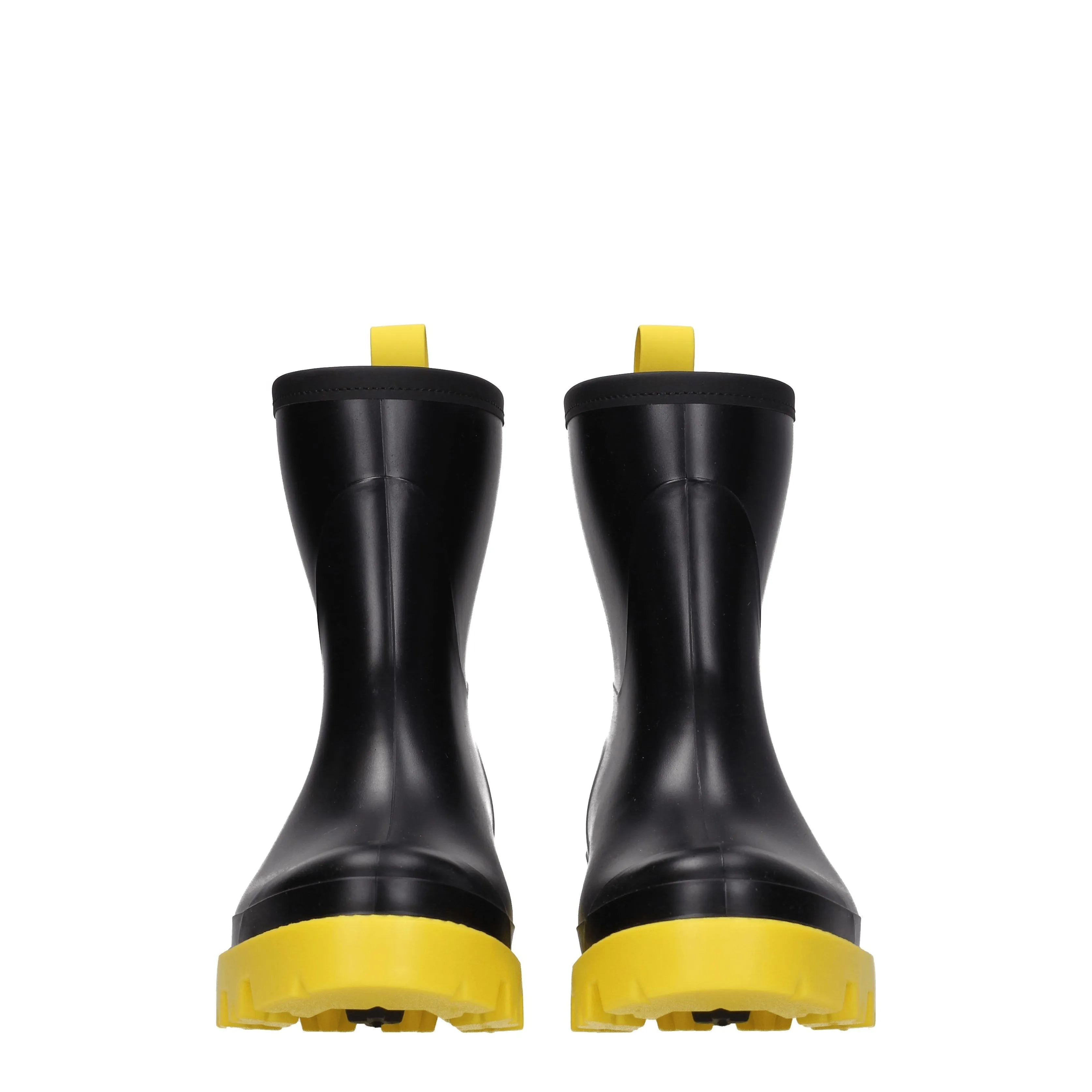 Gia Borghini Stivaletti Couture Donna Gomma Nero/Giallo