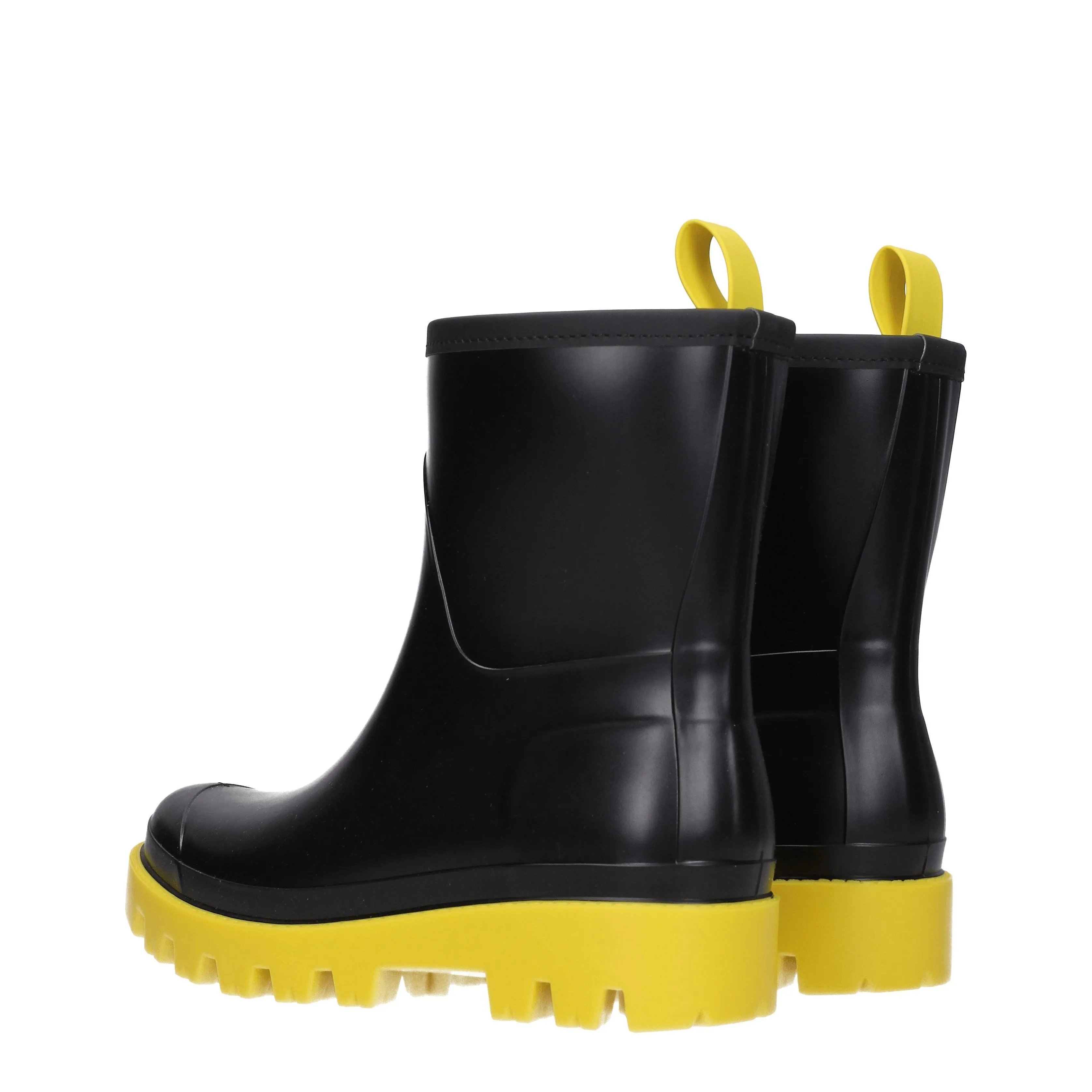 Gia Borghini Stivaletti Couture Donna Gomma Nero/Giallo