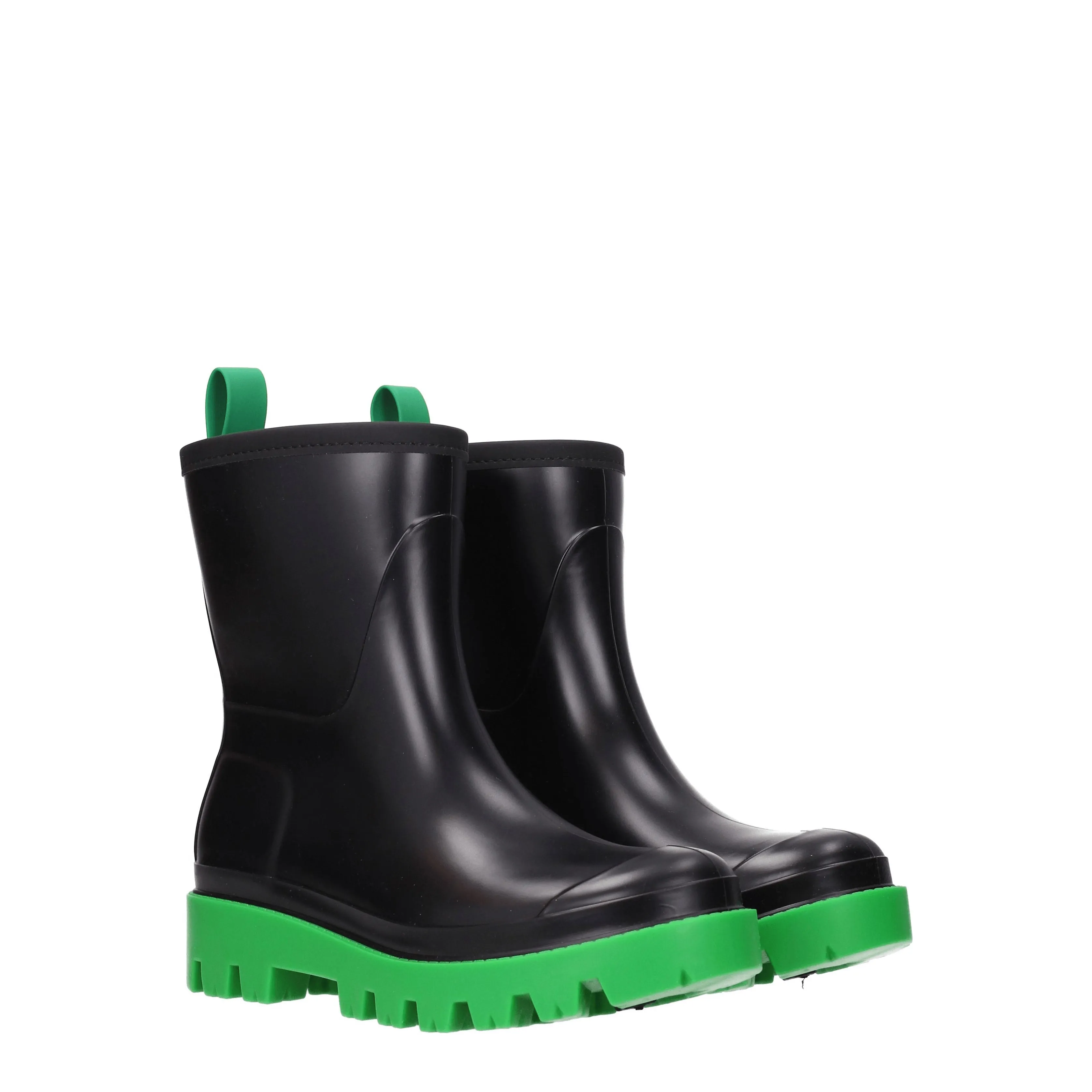Gia Borghini Stivaletti Couture Donna Gomma Nero/Verde