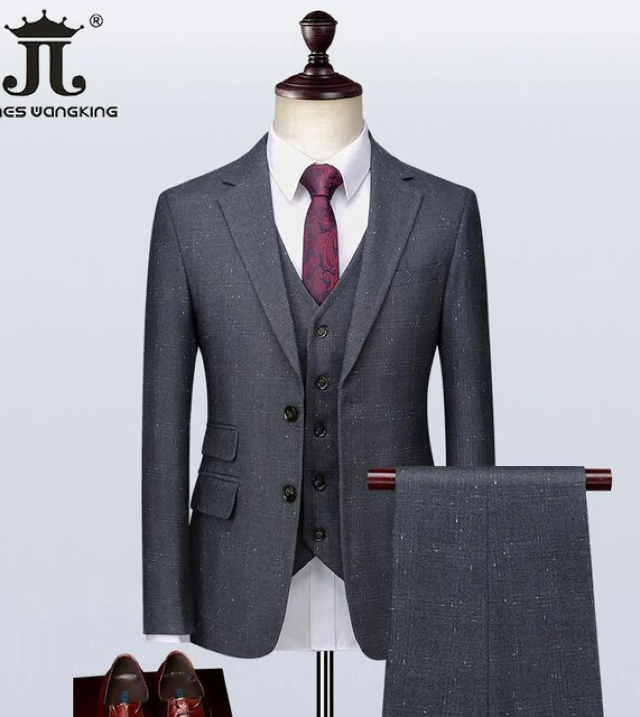 giacca  gilet  pantaloni Moda scozzese Abito casual Abito da sposo Abito da sposa da sposo Abbigliamento da lavoro da uomo S