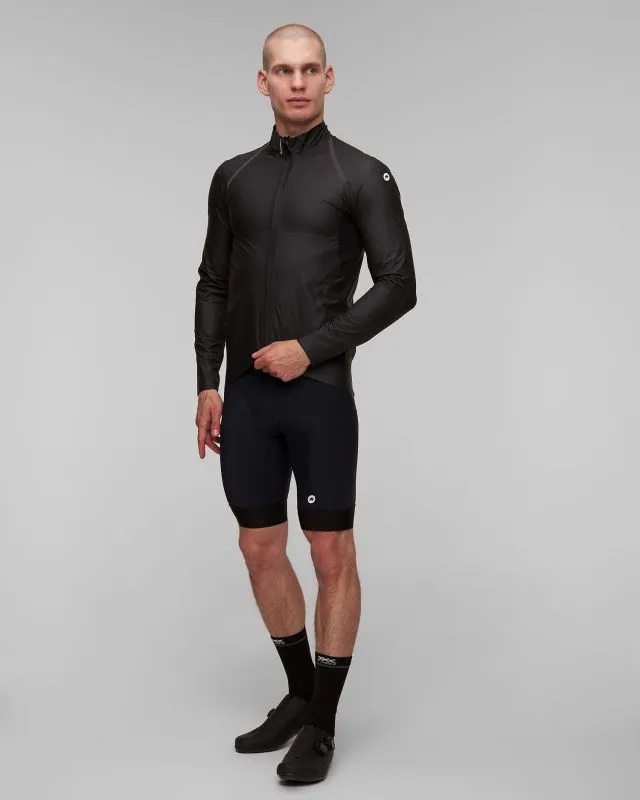 Giacca nera impermeabile da ciclismo da uomo Assos Mille Gts Rain Jacket S11