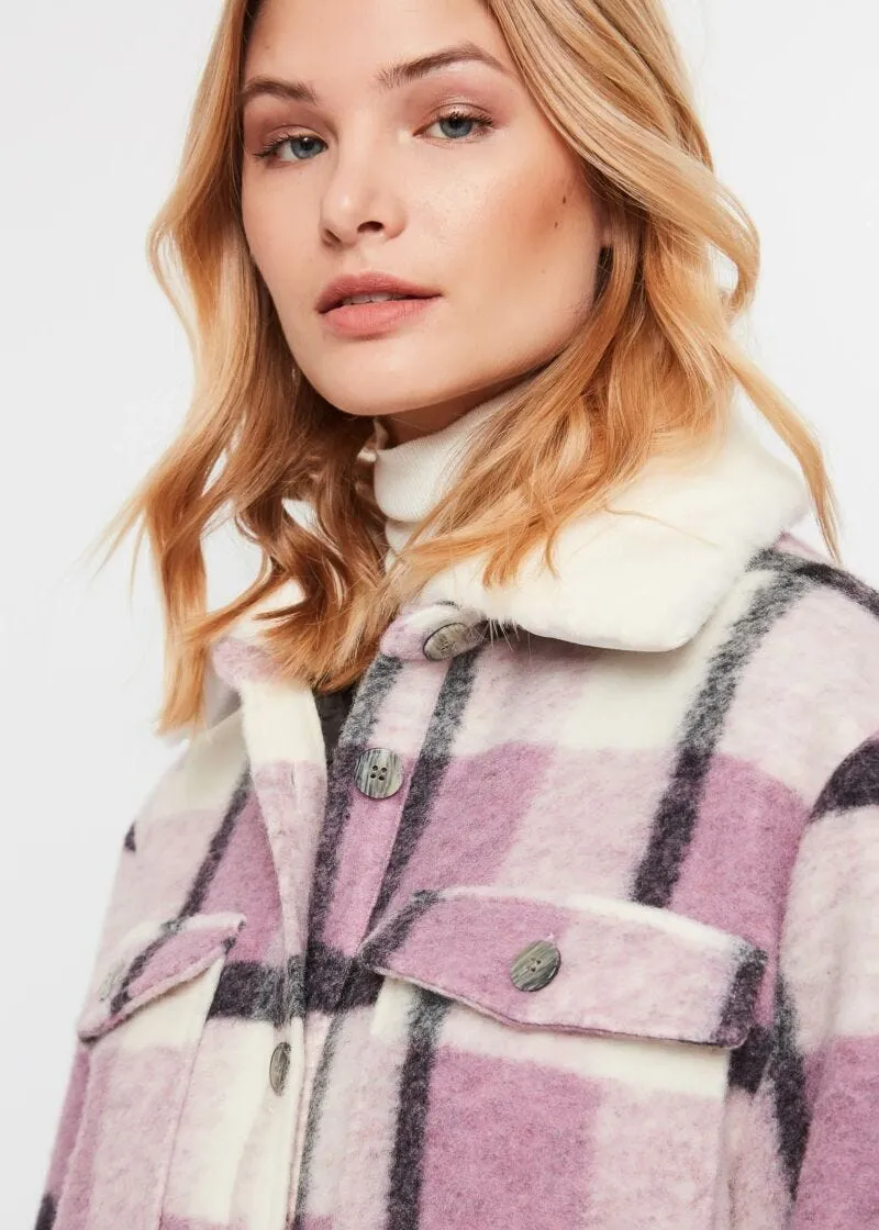 Giacca overshirt in misto lana