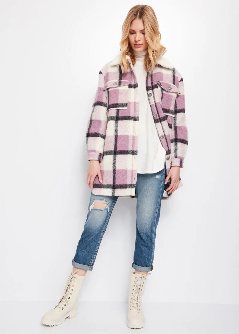 Giacca overshirt in misto lana
