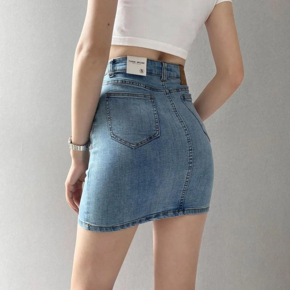 Gonna di jeans casual alla moda Gonna di jeans Minigonne da donna Mini gonna di jeans da donna Gonne