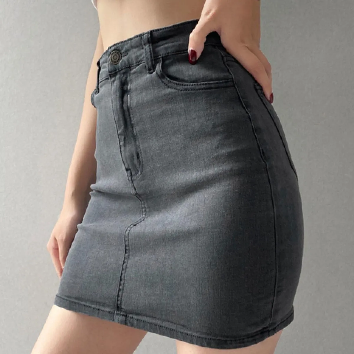 Gonna di jeans casual alla moda Gonna di jeans Minigonne da donna Mini gonna di jeans da donna Gonne