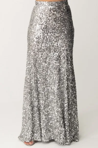 Gonna lunga in tulle full paillettes Perla